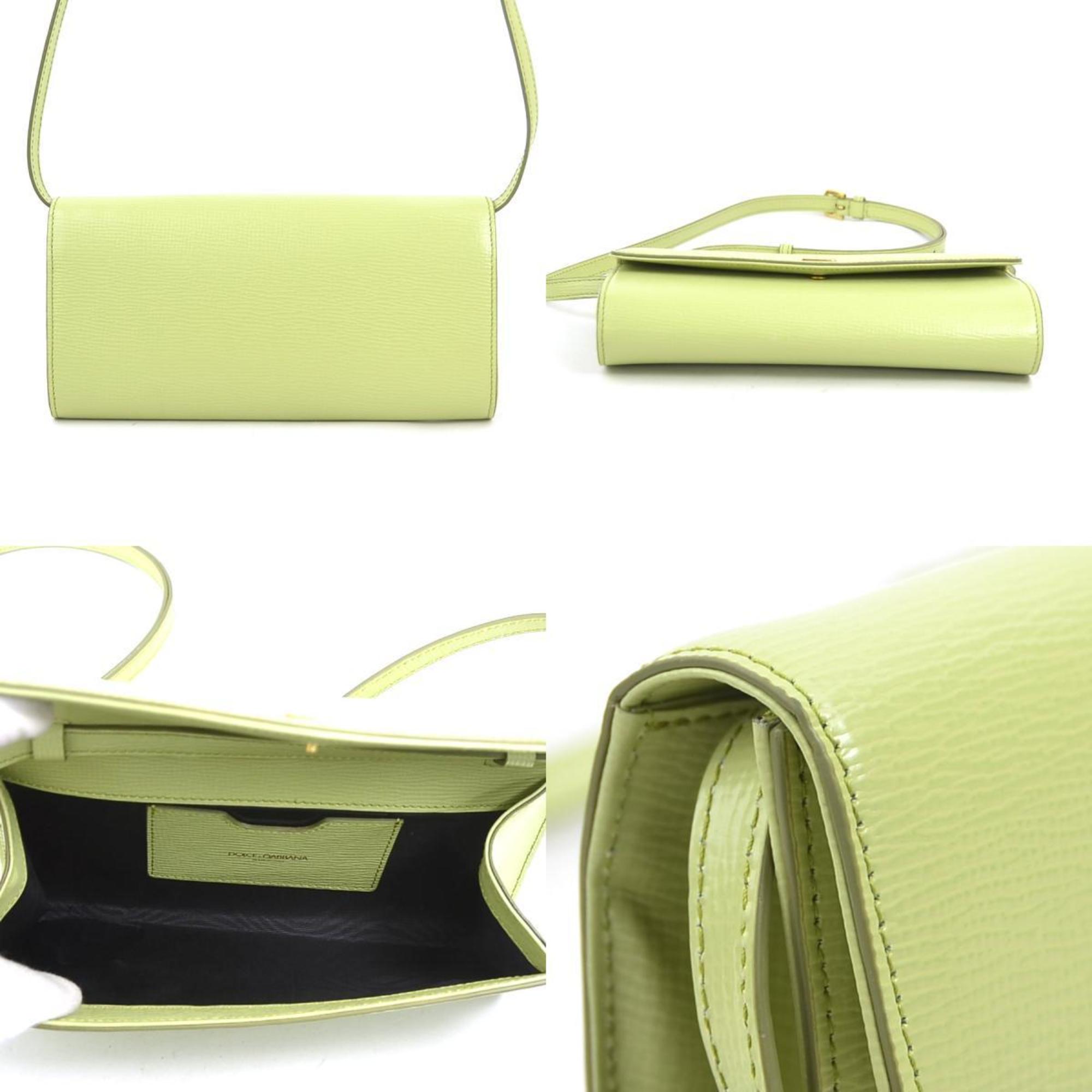Dolce & Gabbana Light Green Leather Shoulder Bag (Pre-Owned)