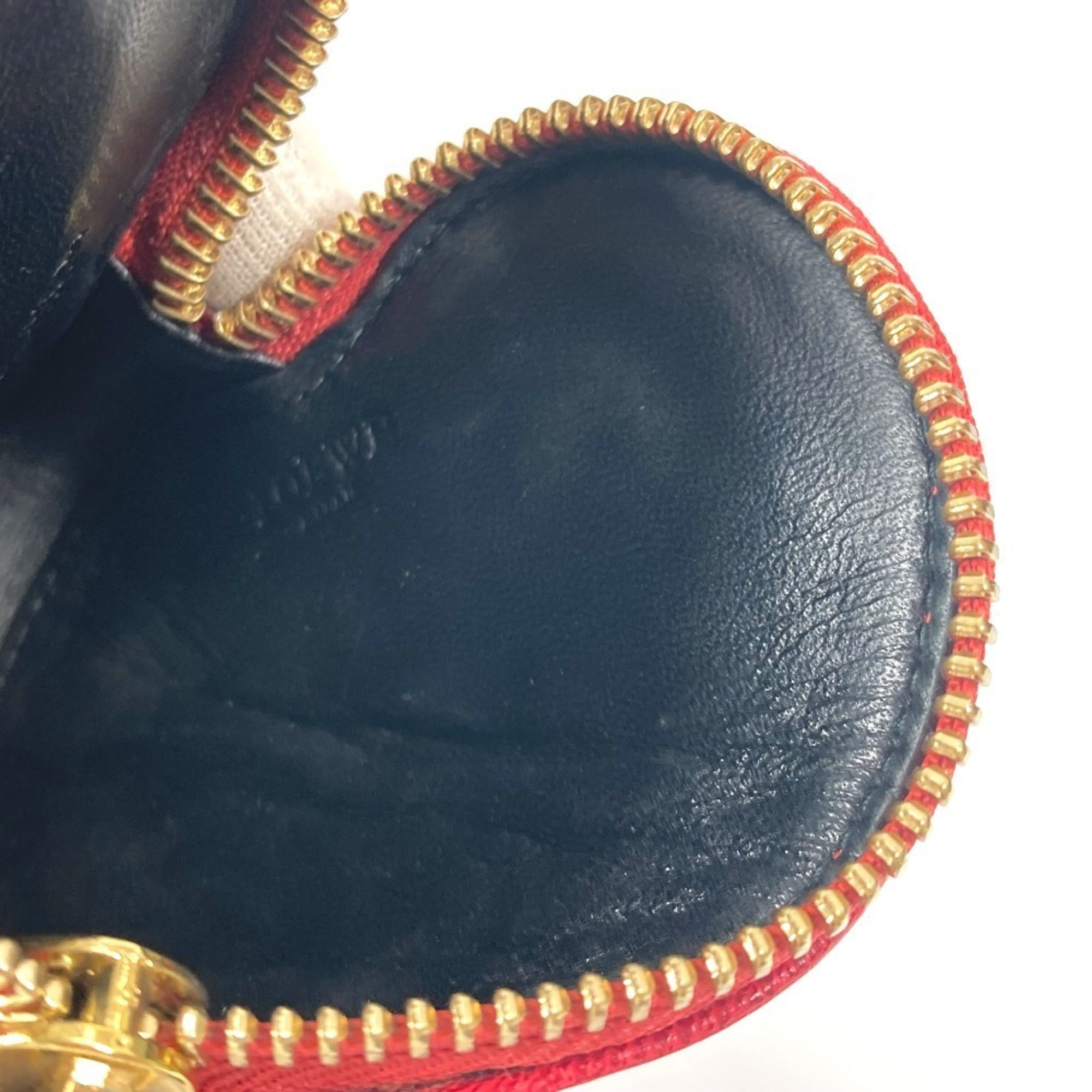 Loewe Red Color Leather Coin Purse/Coin Case (Pre-Owned)