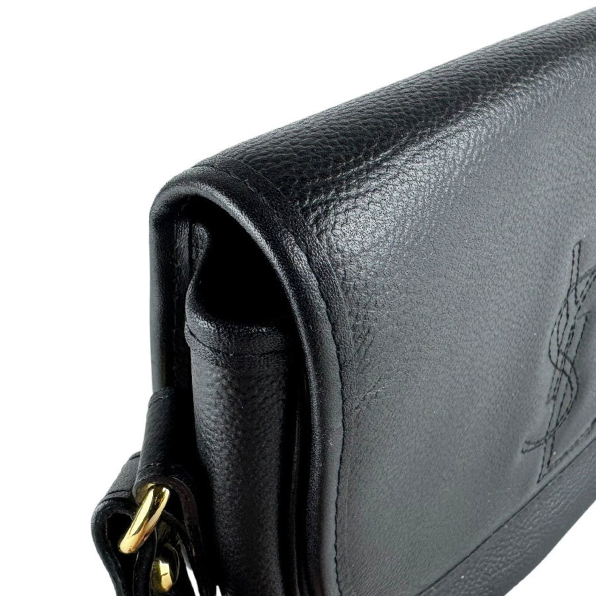 Yves Saint Laurent Black Leather Shoulder Bag (Pre-Owned)