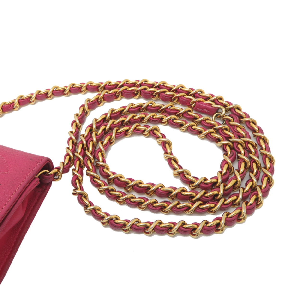 Chanel Pink Grained Calfskin Shoulder Bag (Pre-Owned)