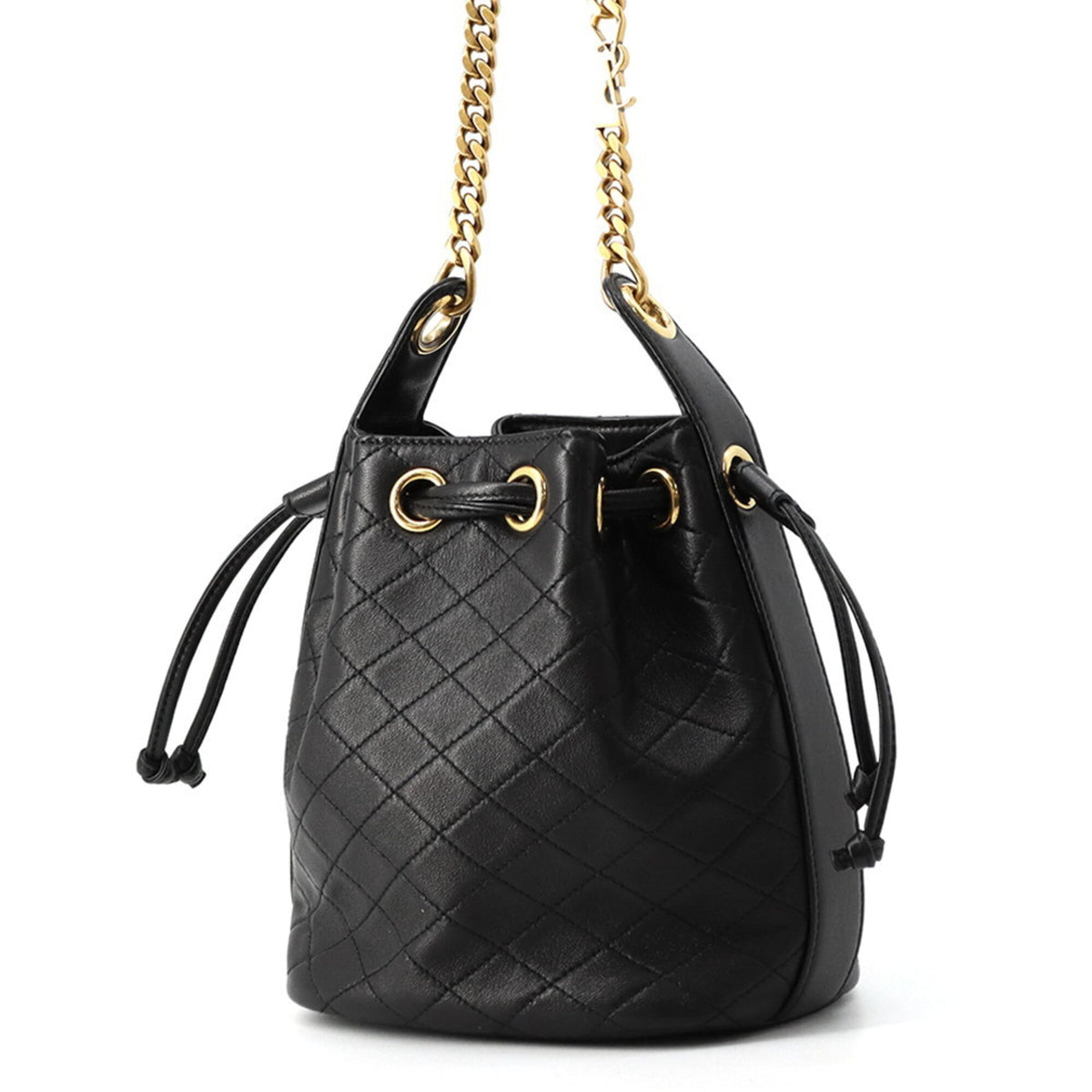 Saint Laurent Black Leather Handbag Shoulder Bag (Pre-Owned)