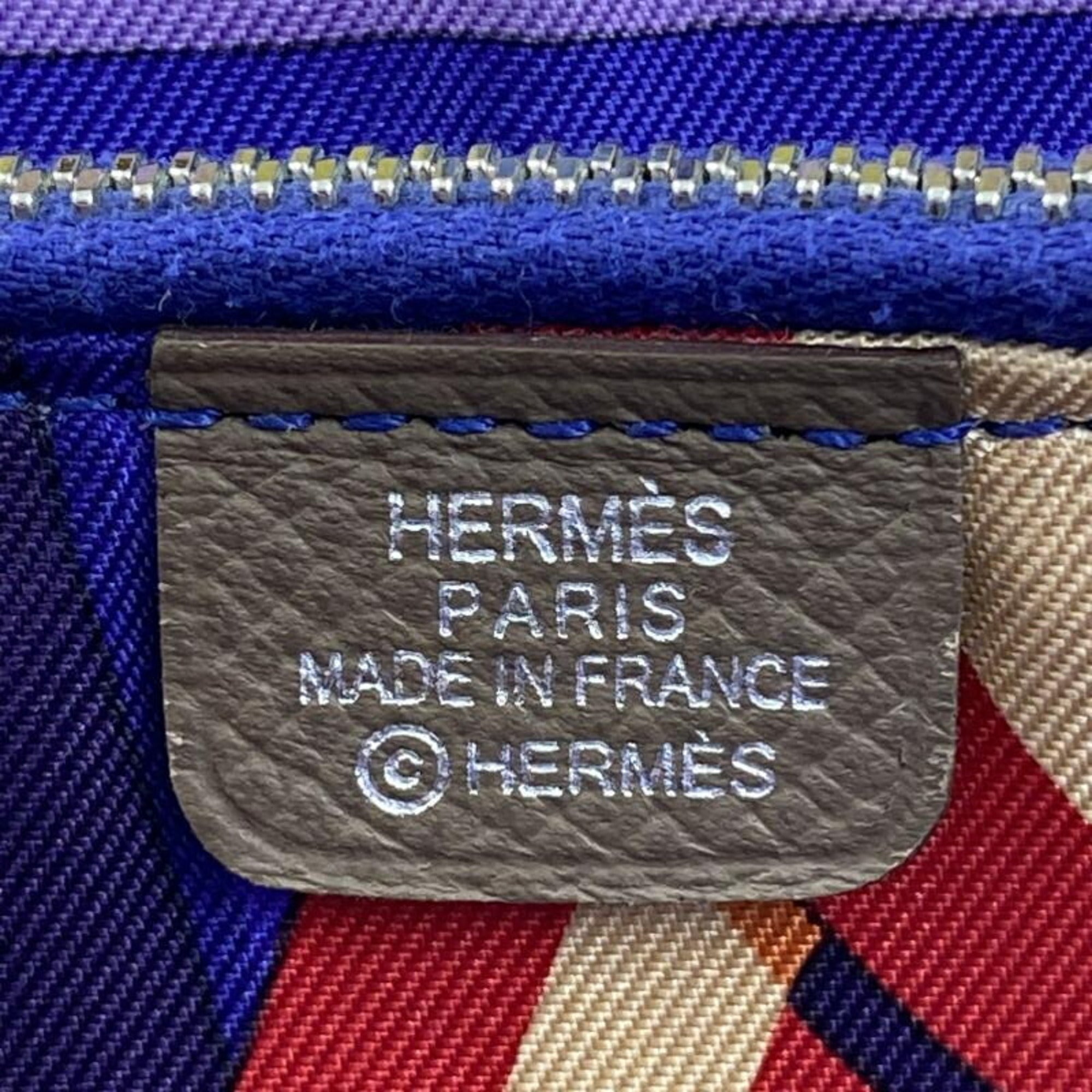 Hermes Cassis Epsom Leather Long Wallet (Bi-Fold) (Pre-Owned)