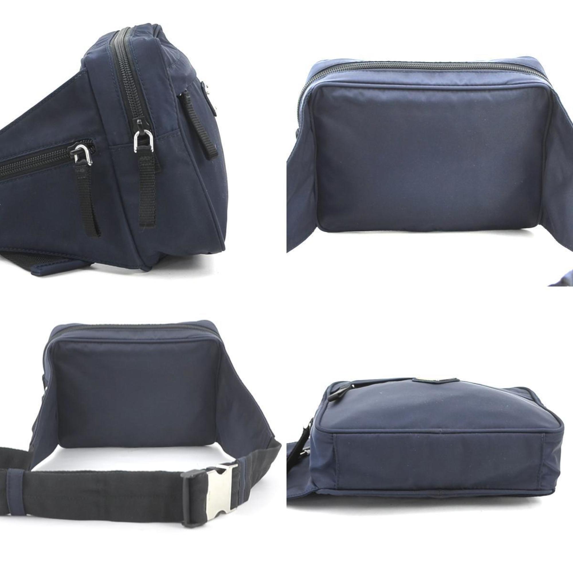 Prada Navy Nylon Fanny Pack Sling Bag (Pre-Owned)