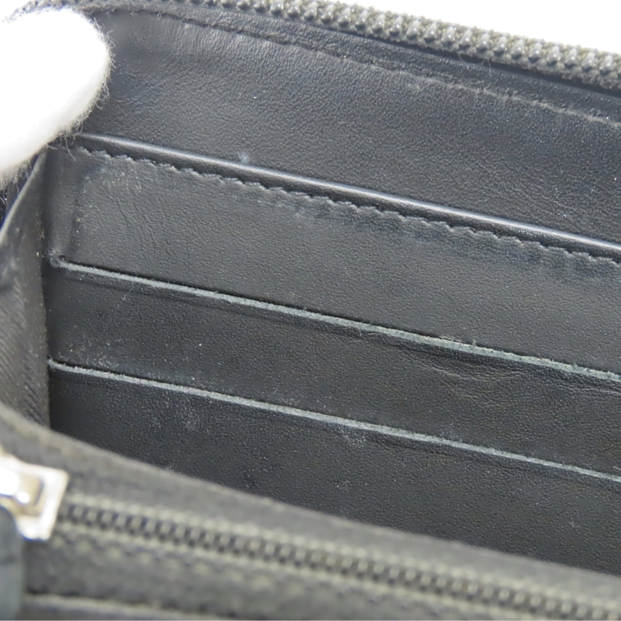 Chanel Black Grained Calfskin Long Wallet (Bi-Fold) (Pre-Owned)