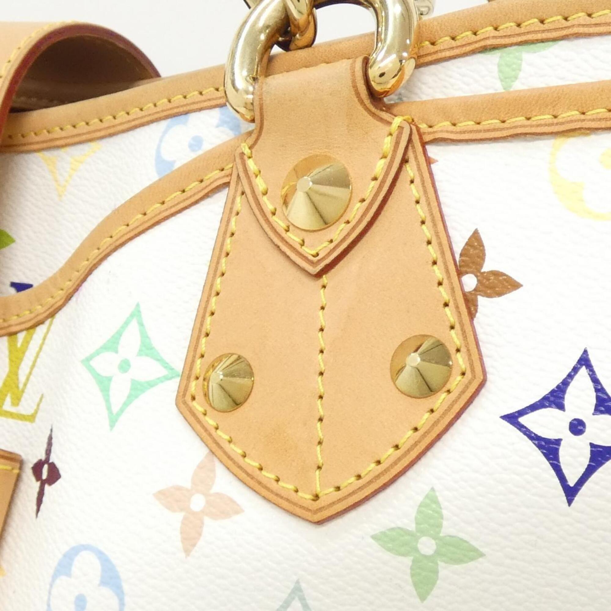 Louis Vuitton White Coated Canvas Handbag (Pre-Owned)