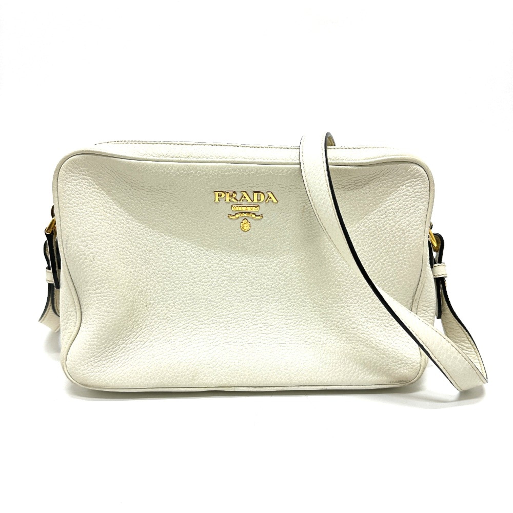 Prada White Leather Shoulder Bag (Pre-Owned)