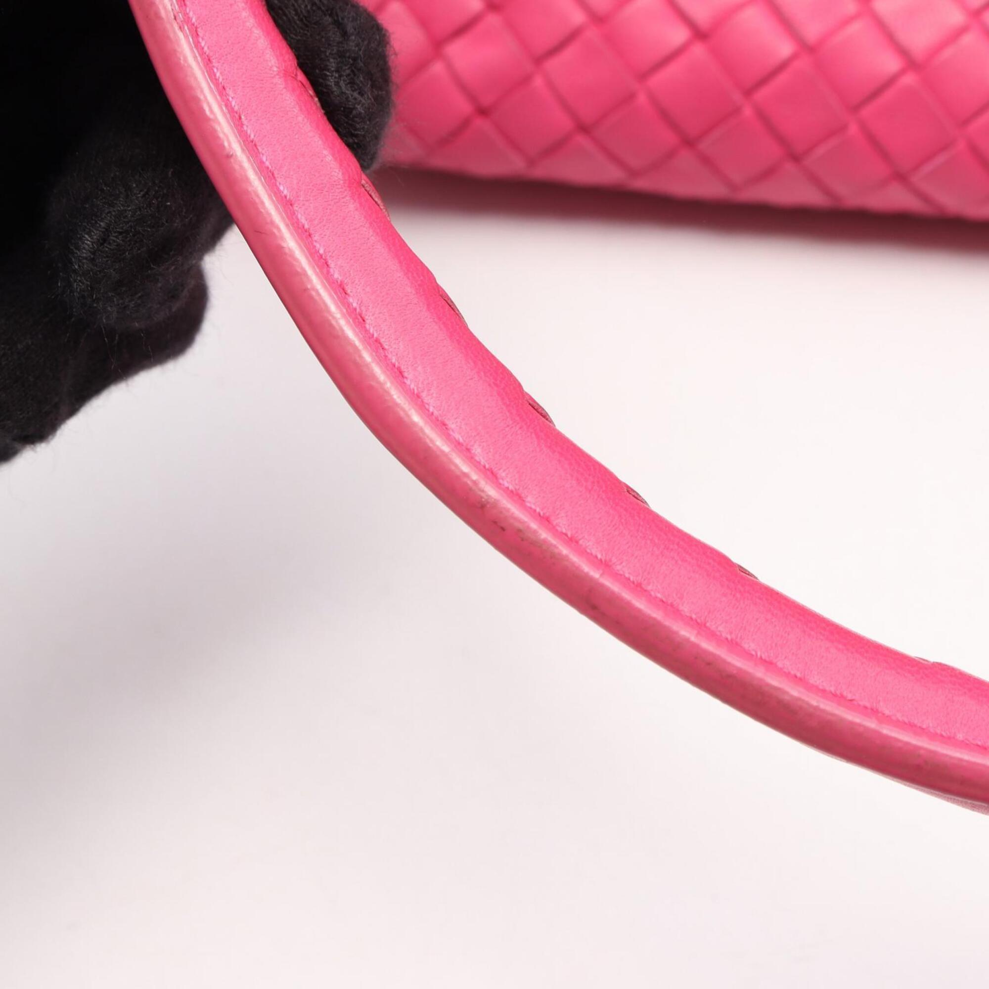 Bottega Veneta Intrecciato Pink Intrecciato Handbag Tote Bag (Pre-Owned)