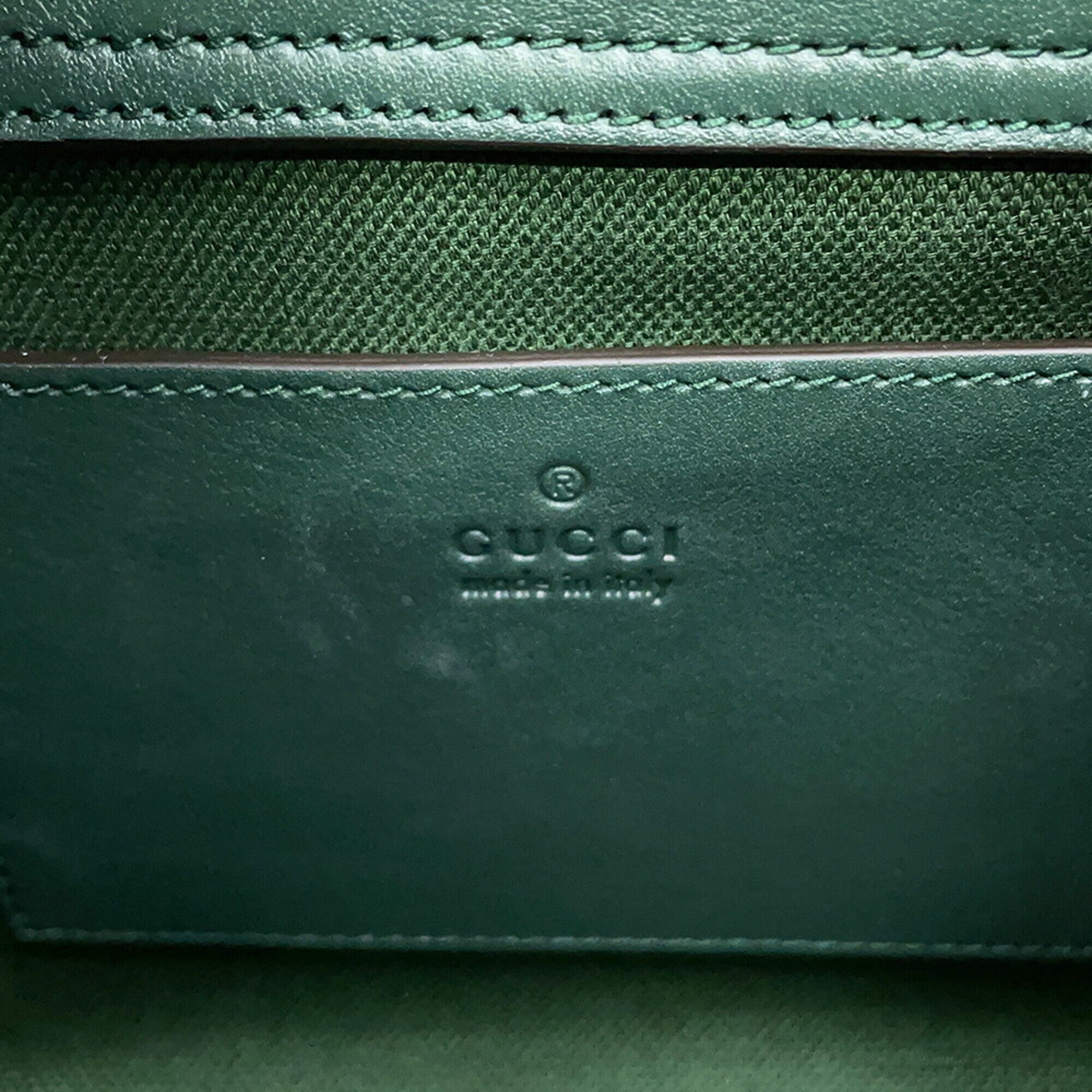 Gucci Green Leather Handbag (Pre-Owned)