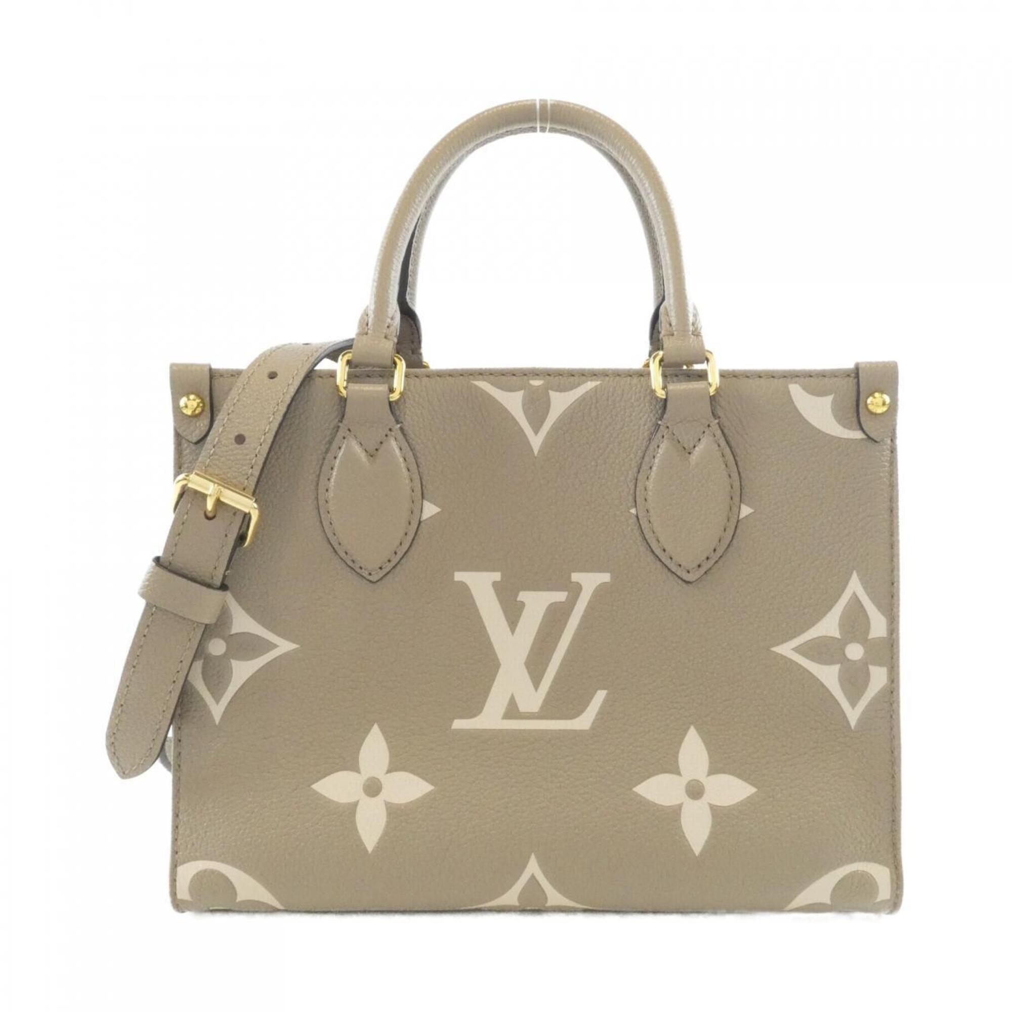 Louis Vuitton Cream Tourterelle Leather Handbag (Pre-Owned)