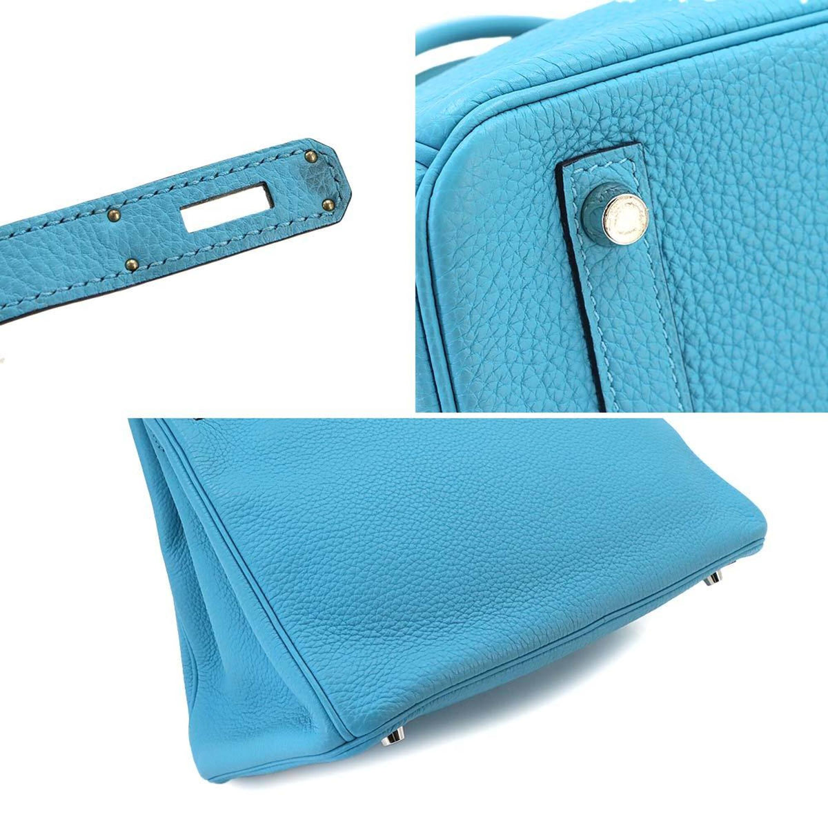 Hermes Blue Togo Leather Handbag (Pre-Owned)