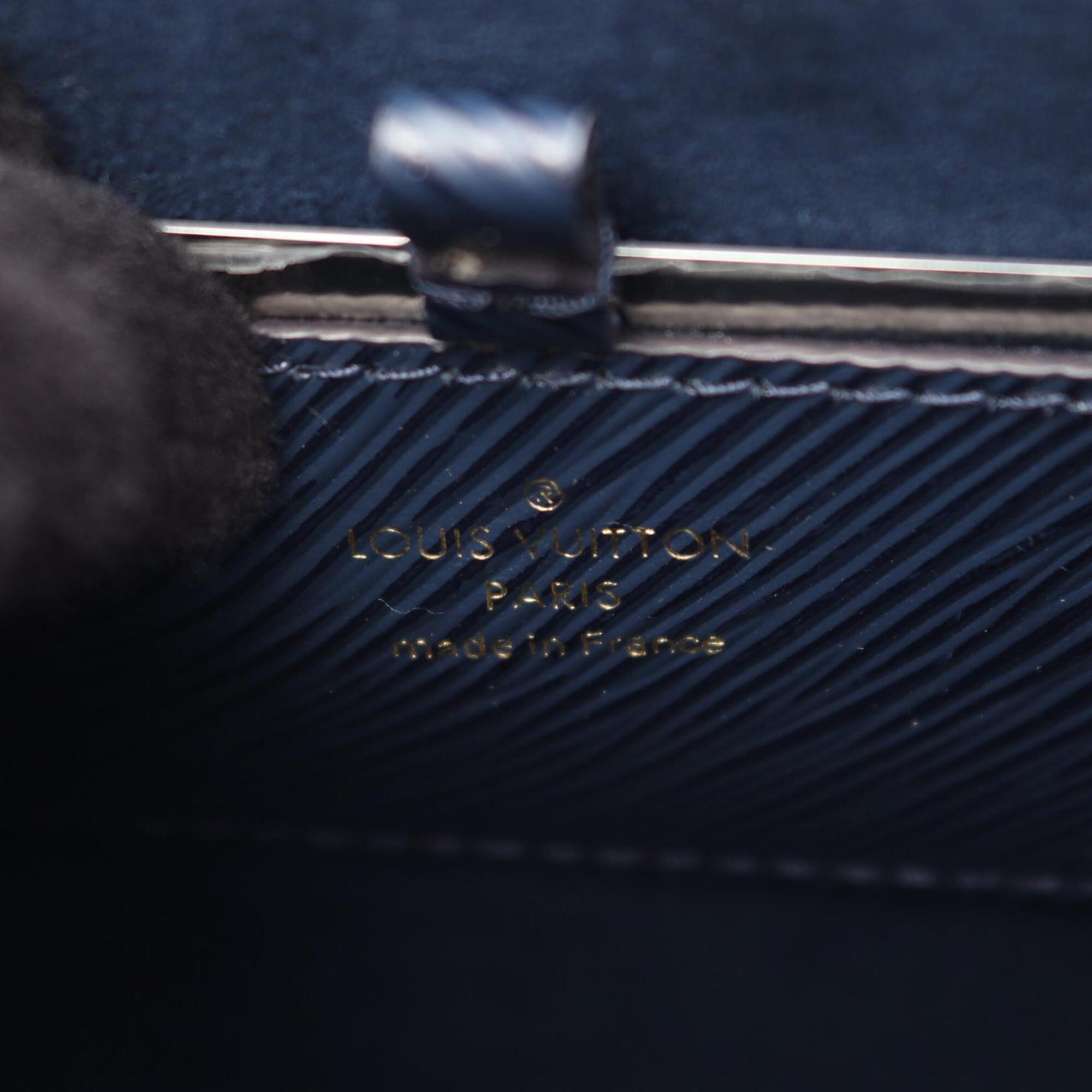 Louis Vuitton Navy Leather Handbag Shoulder Bag (Pre-Owned)