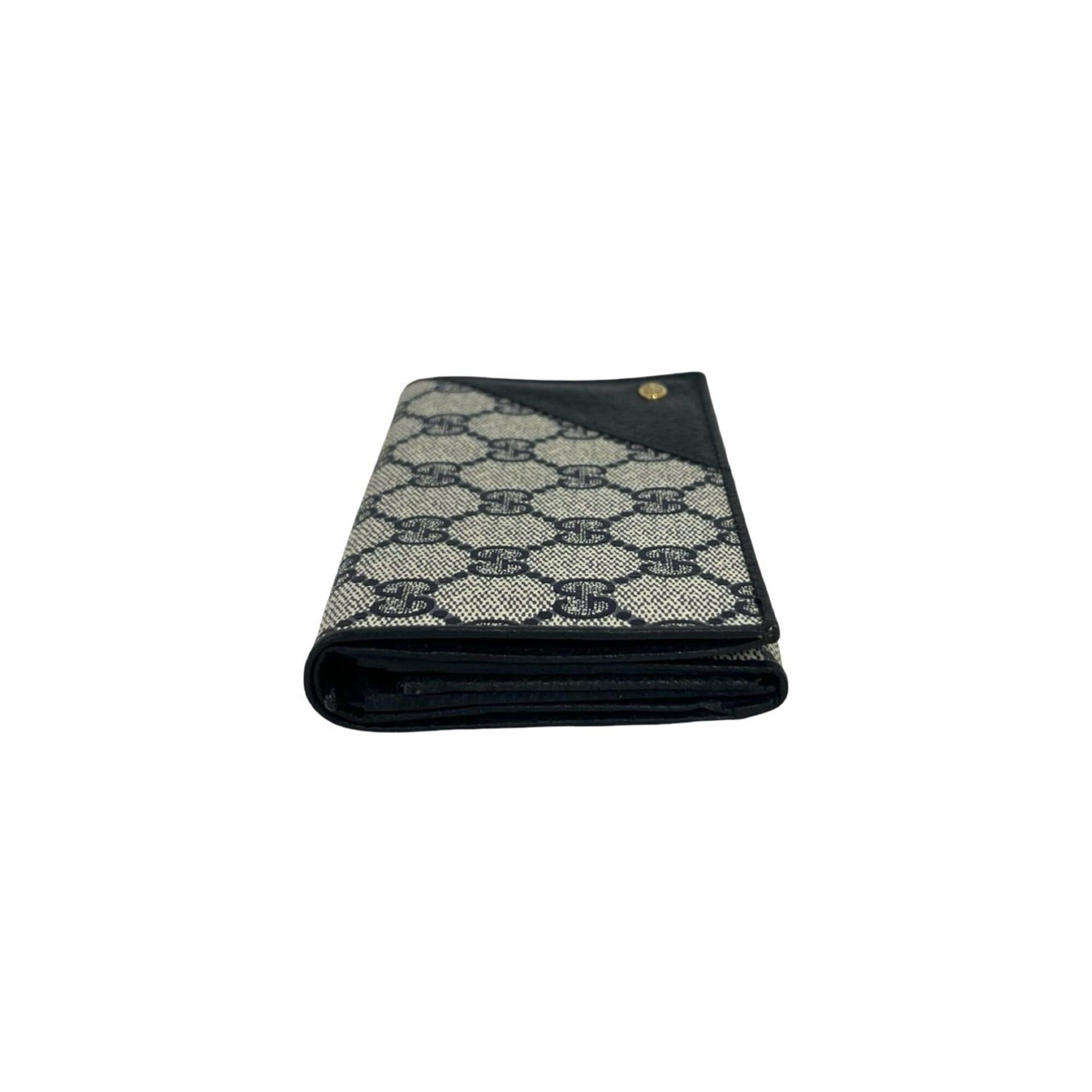 Gucci Navy Leather Pvc Wallet (Bi-Fold) (Pre-Owned)