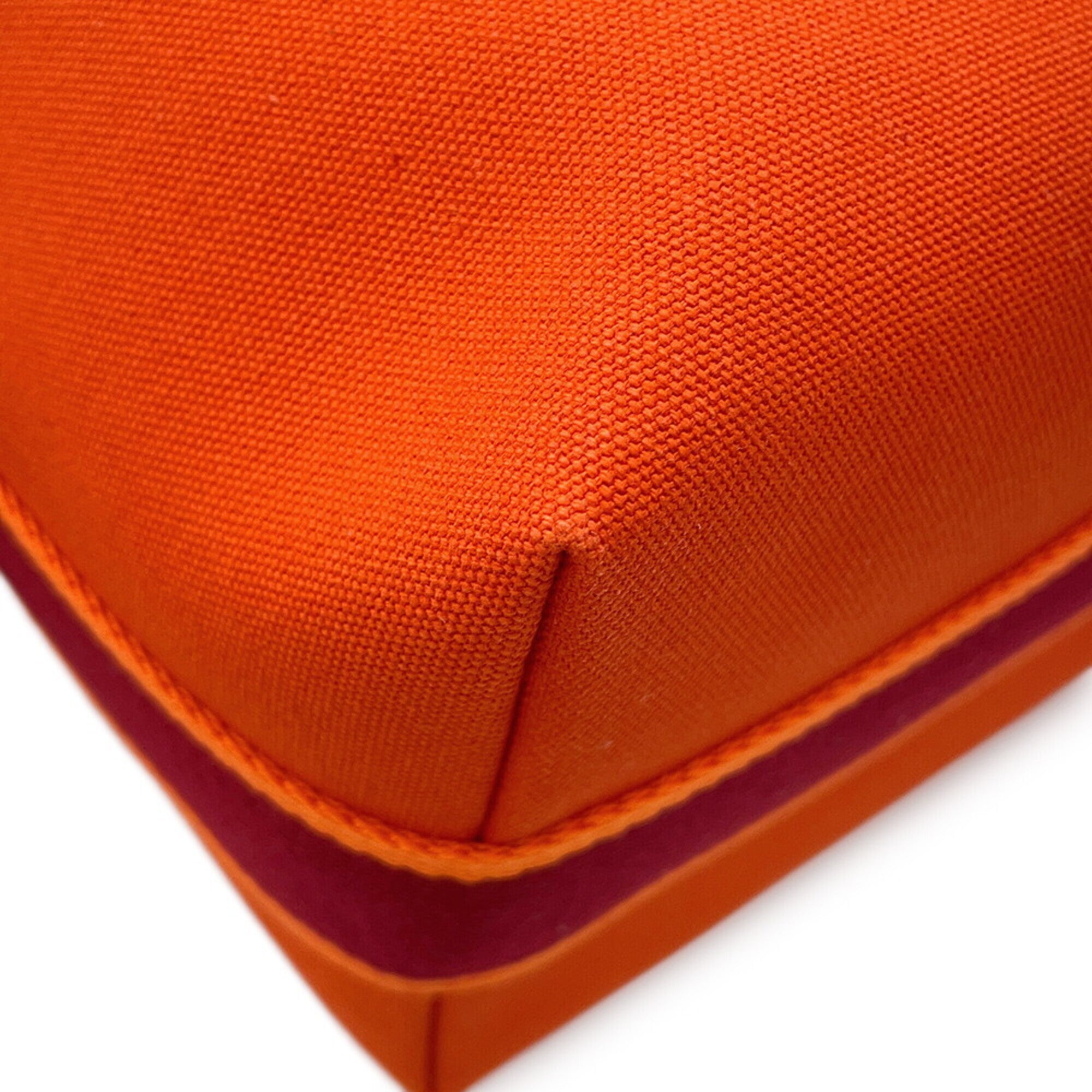 Hermes Kara Feu Canvas Handbag Pouch (Pre-Owned)