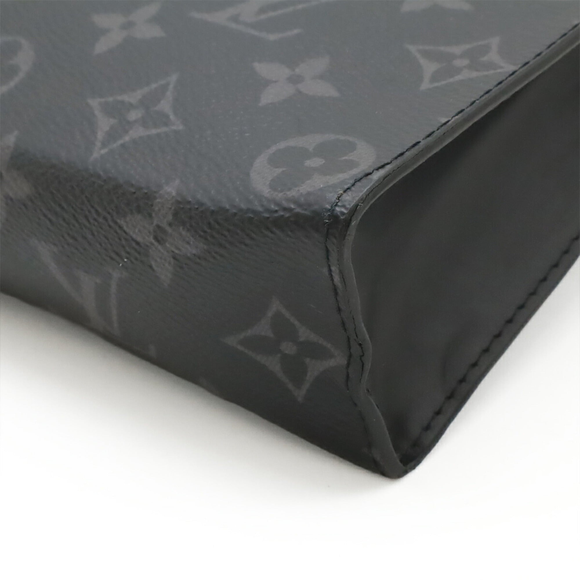 Louis Vuitton Black Gray Monogram Eclipse Monogram Eclipse Clutch Bag Pochette (Pre-Owned)