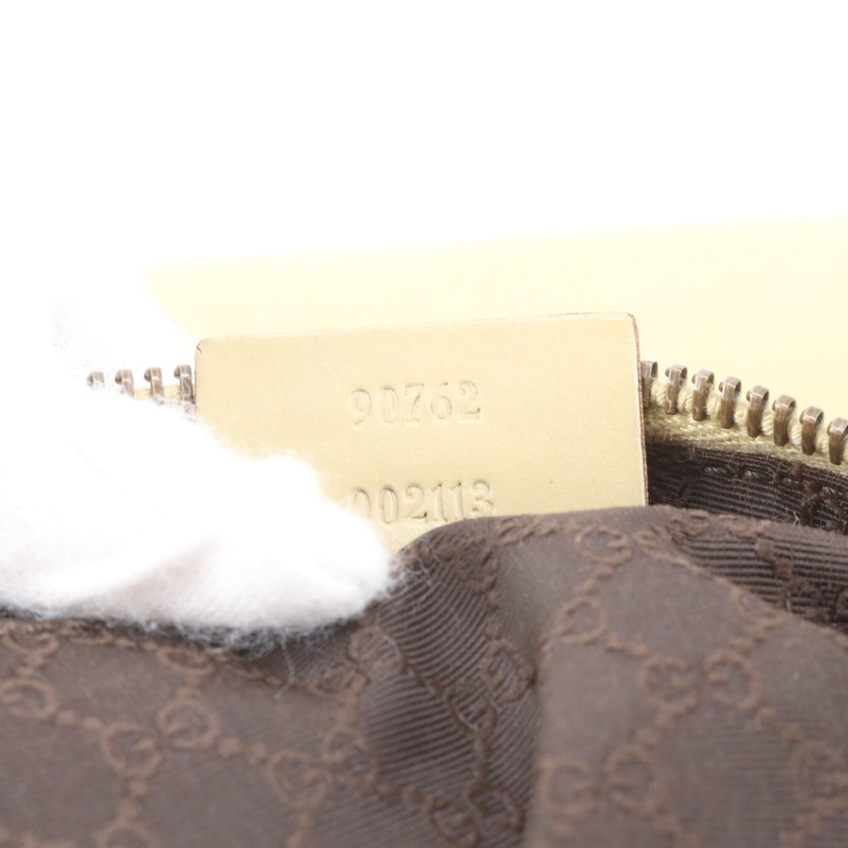 Gucci Beige Leather Canvas Crossbody Bag Handbag Shoulder Bag Tote Bag (Pre-Owned)