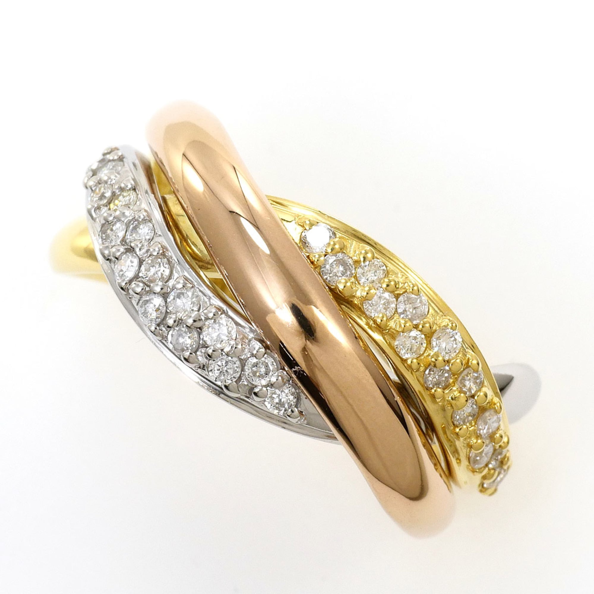 Unbranded Pink Gold Platinum Yellow Gold Yellow Gold (18K) Pink Gold (18K) Platinum 900 Band Ring (Pre-Owned)