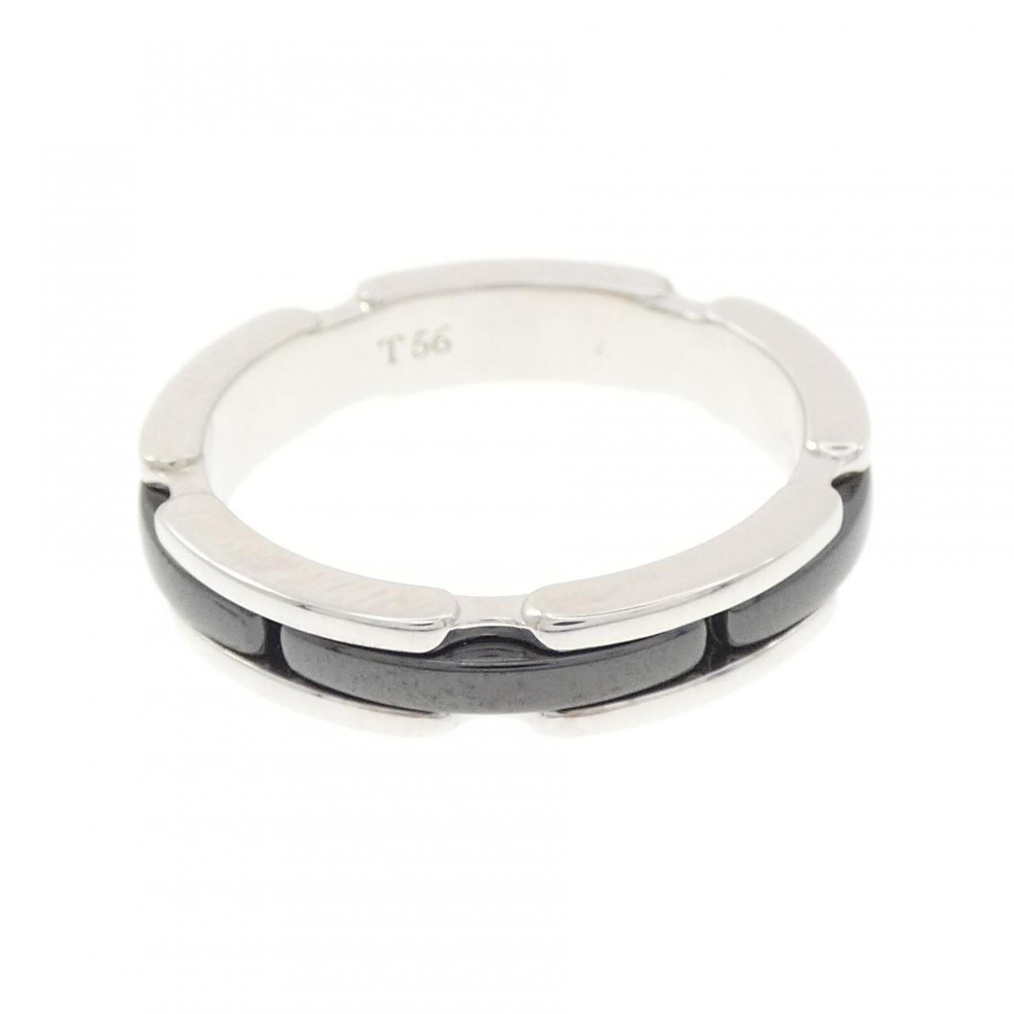 Chanel White Gold (18K) Ceramic Band Ring (Pre-Owned)