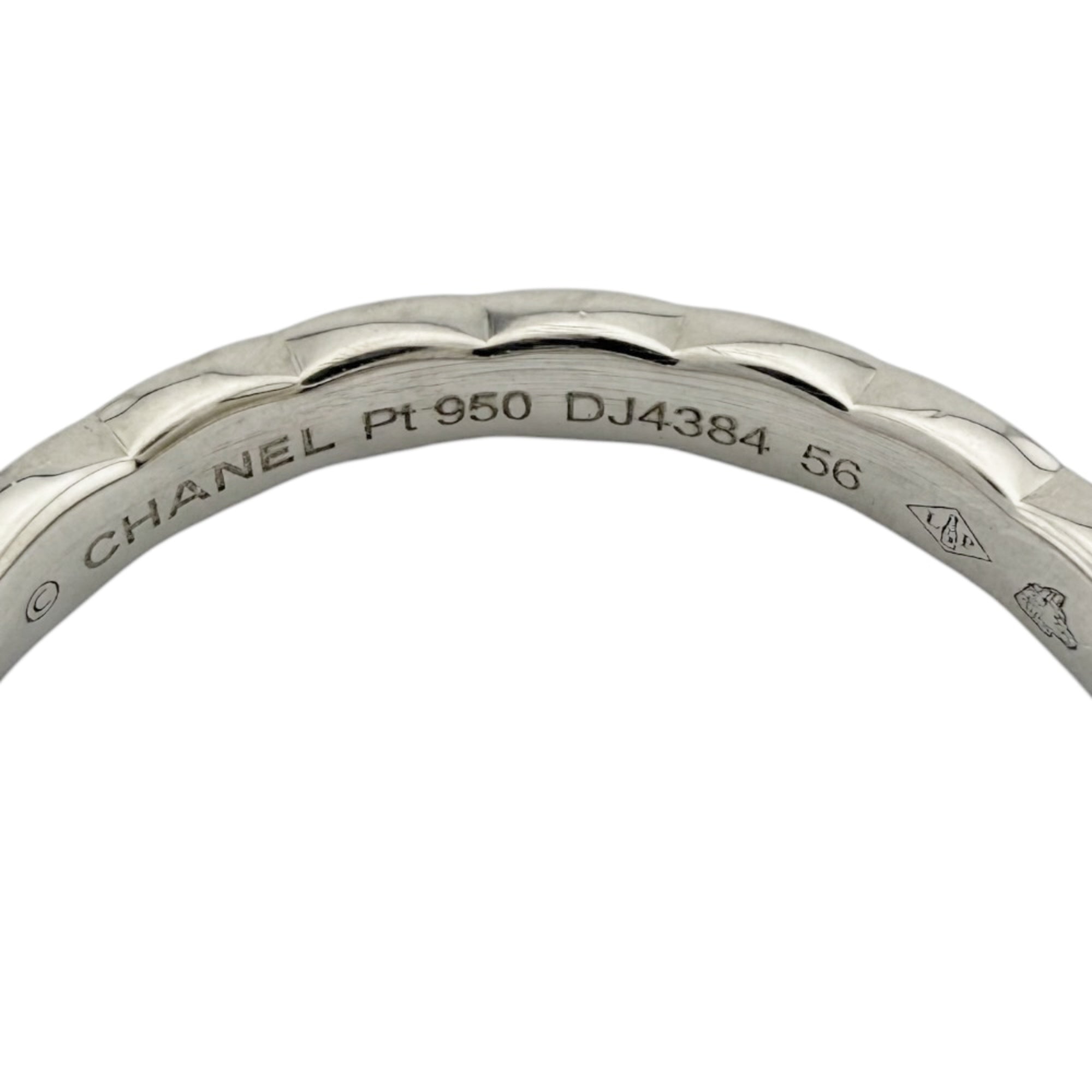 Chanel Platinum 950 Band Ring (Pre-Owned)