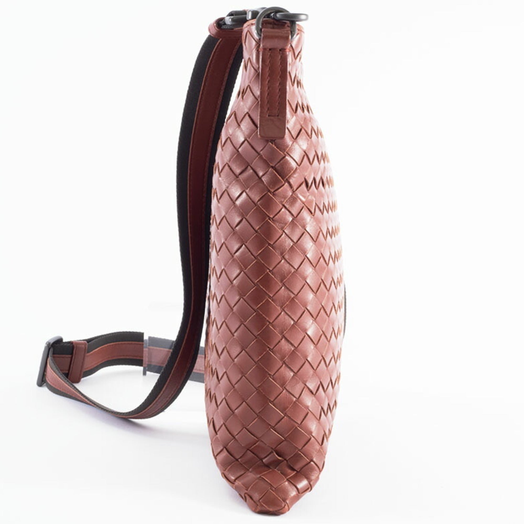 Bottega Veneta Intrecciato Brown Leather Shoulder Bag (Pre-Owned)