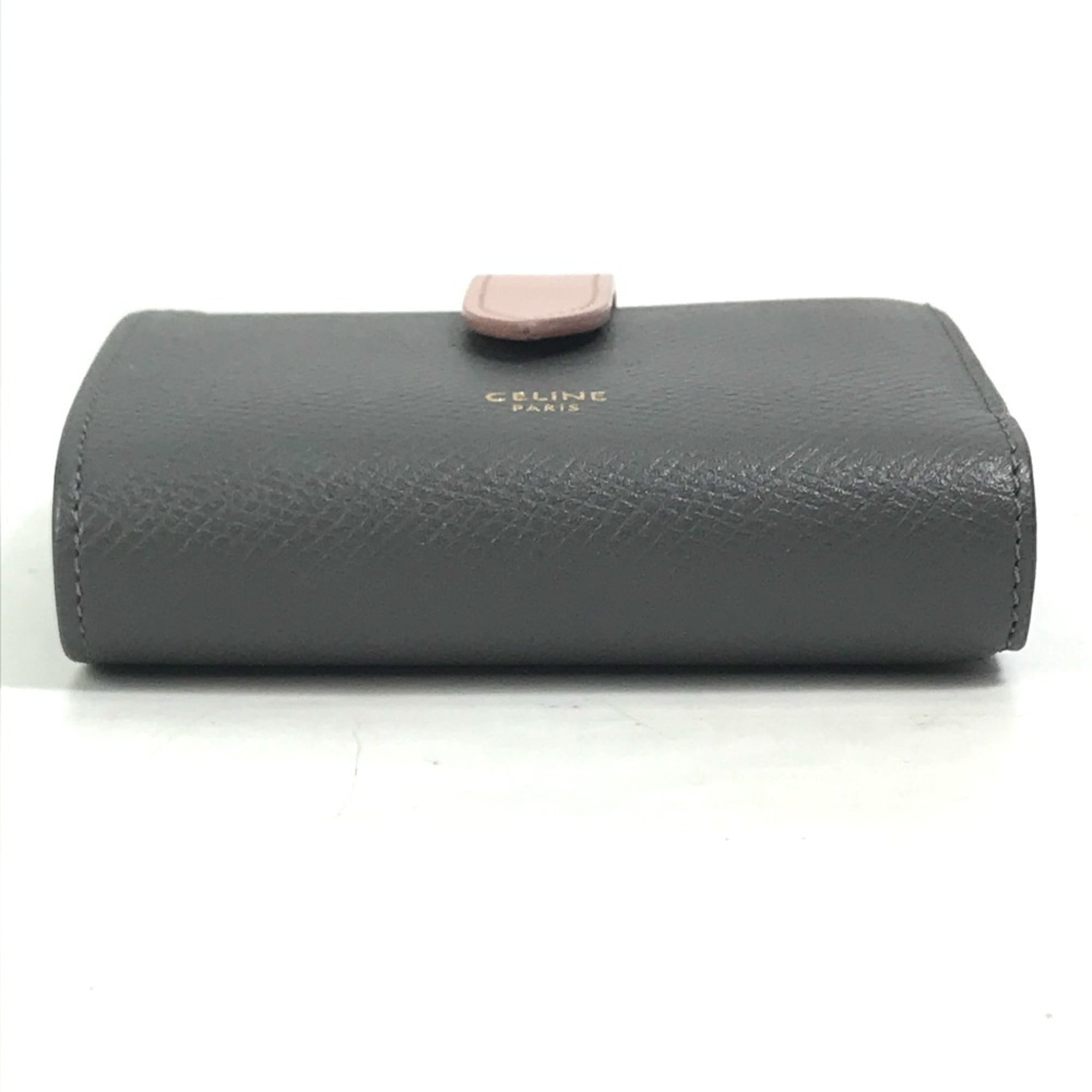 Celine Gray Pink Leather Wallet (Bi-Fold) (Pre-Owned)