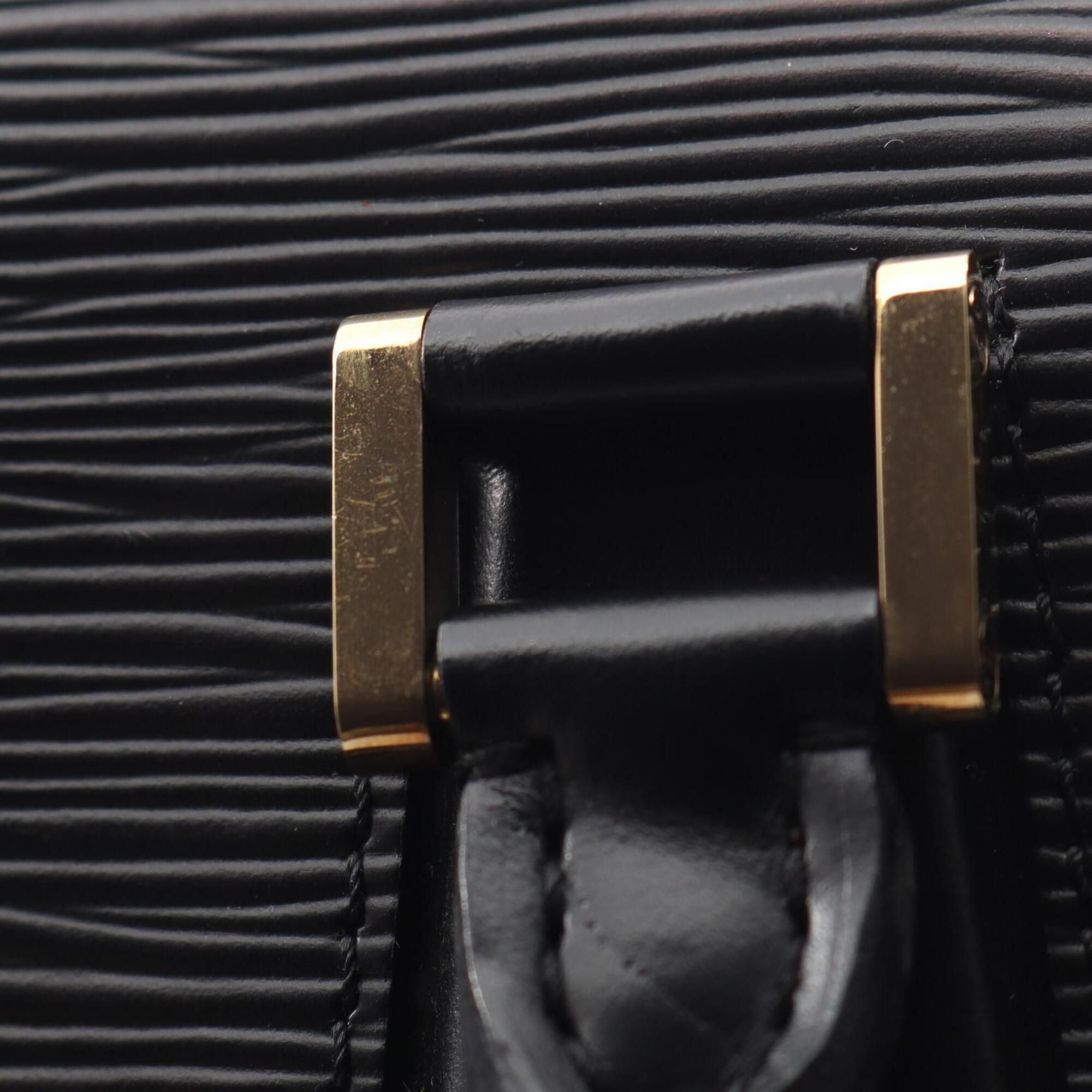 Louis Vuitton Black Leather Handbag (Pre-Owned)