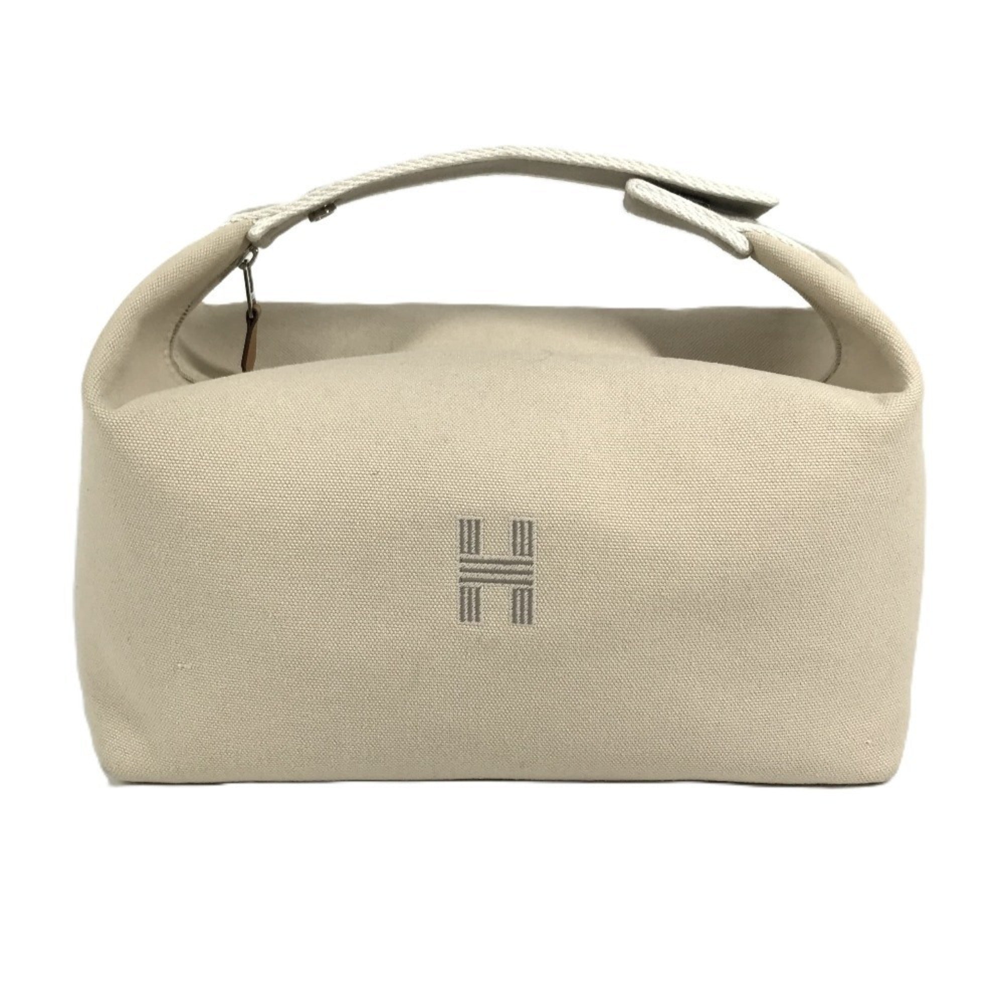 Hermes Beige Cotton Pouch Vanity Bag (Pre-Owned)