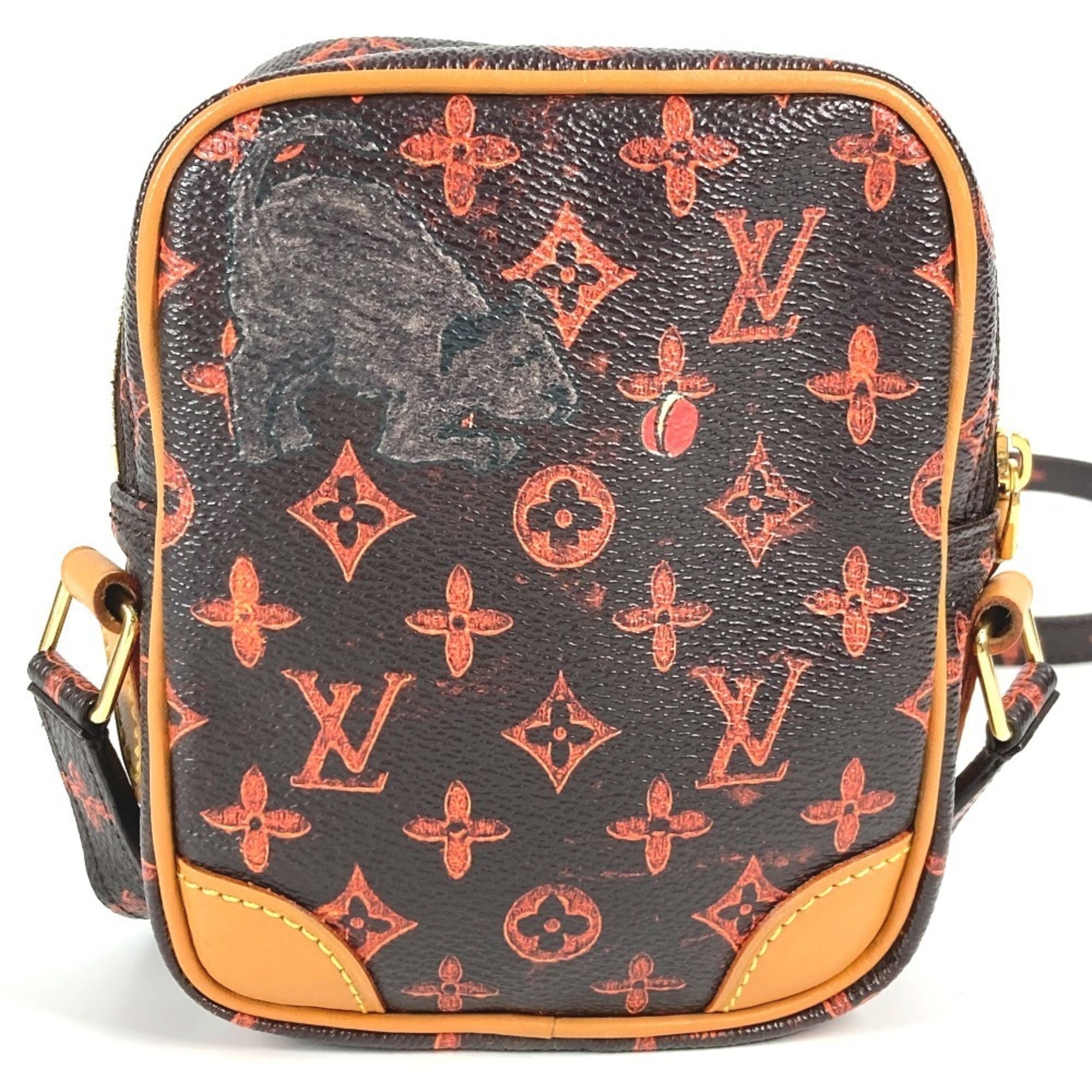 Louis Vuitton Brown Monogram Orange Monogram Pochette Shoulder Bag (Pre-Owned)