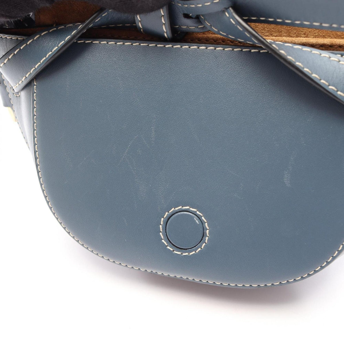 Loewe Blue Leather Fanny Pack Handbag (Pre-Owned)