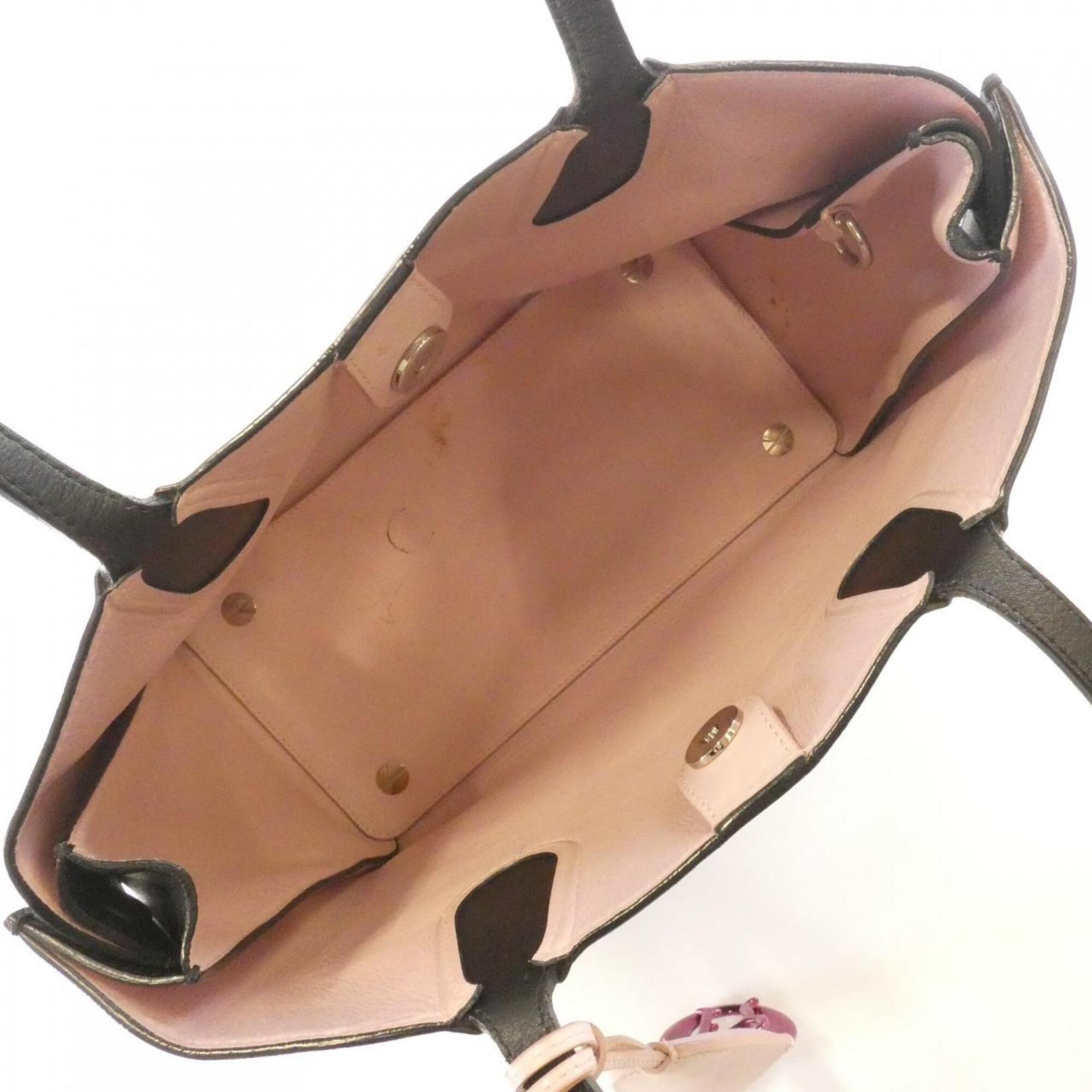 Christian Dior Black Pink Leather Handbag (Pre-Owned)