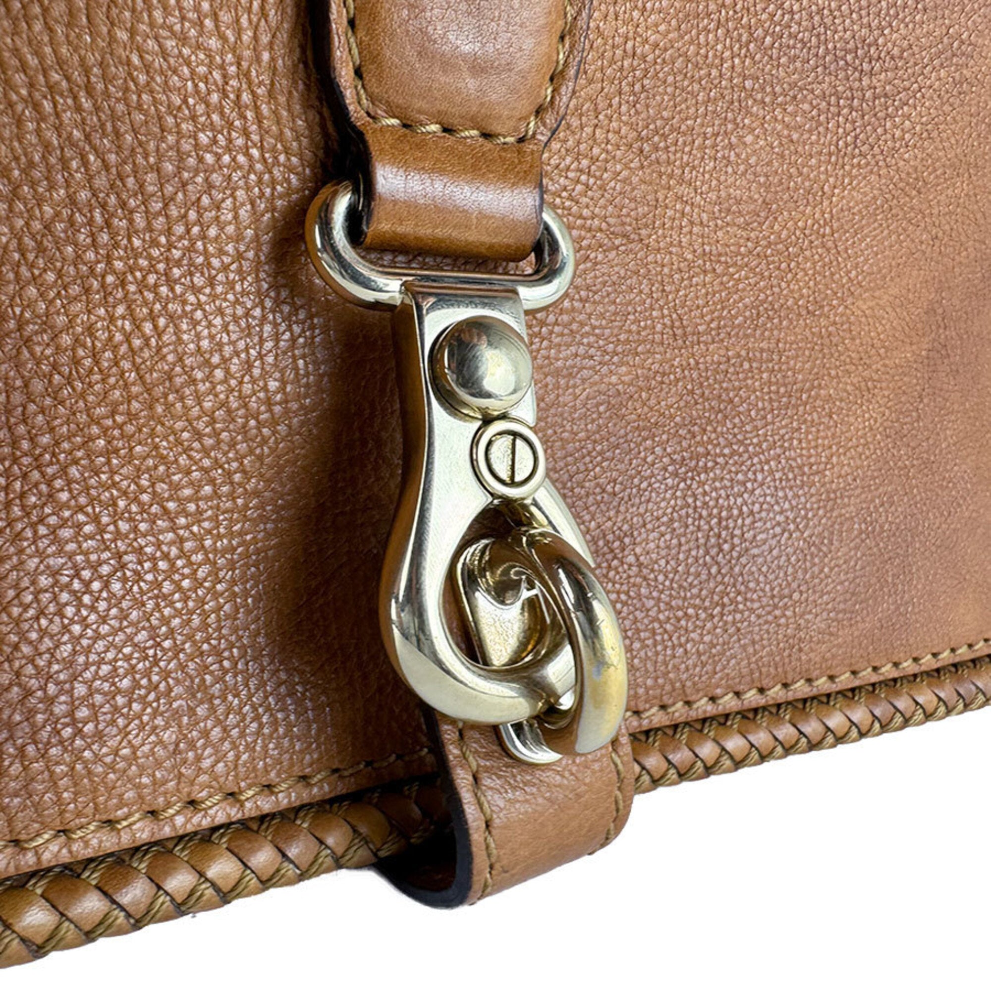Gucci Brown Leather Shoulder Bag (Pre-Owned)