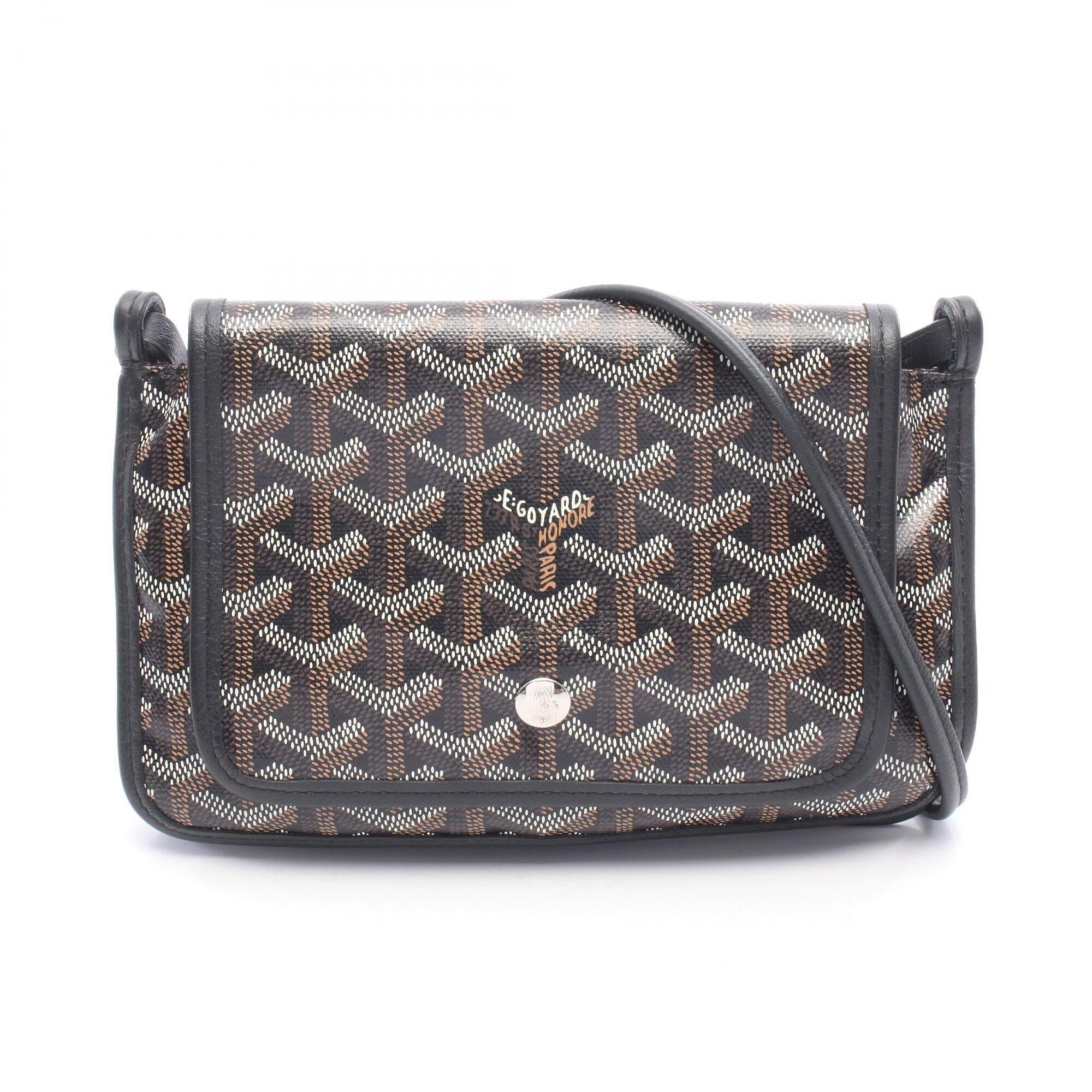 Goyard Black Brown White Coated Canvas Leather Handbag Shoulder Bag (Pre-Owned)