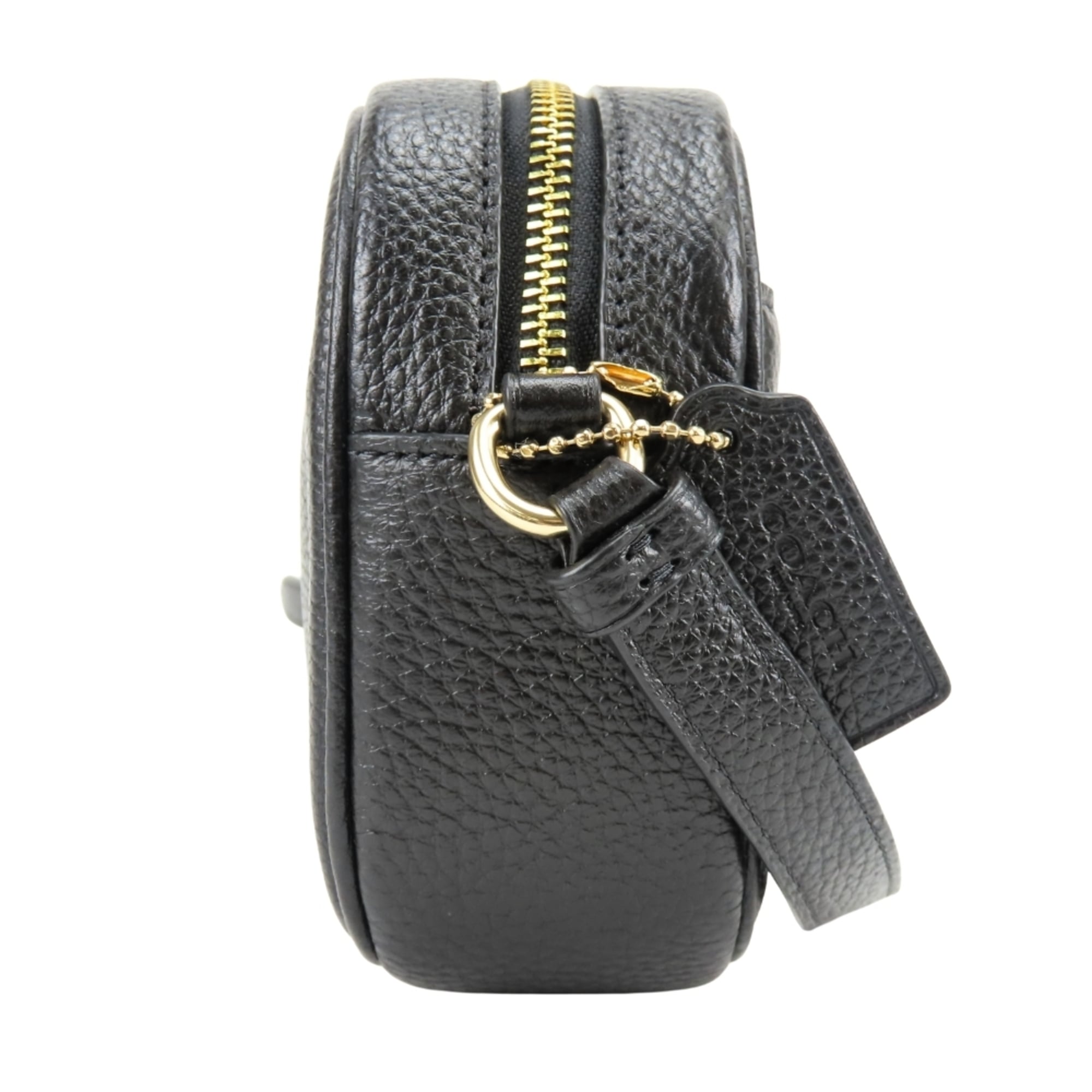 Coach Black Leather Pochette Shoulder Bag (Pre-Owned)