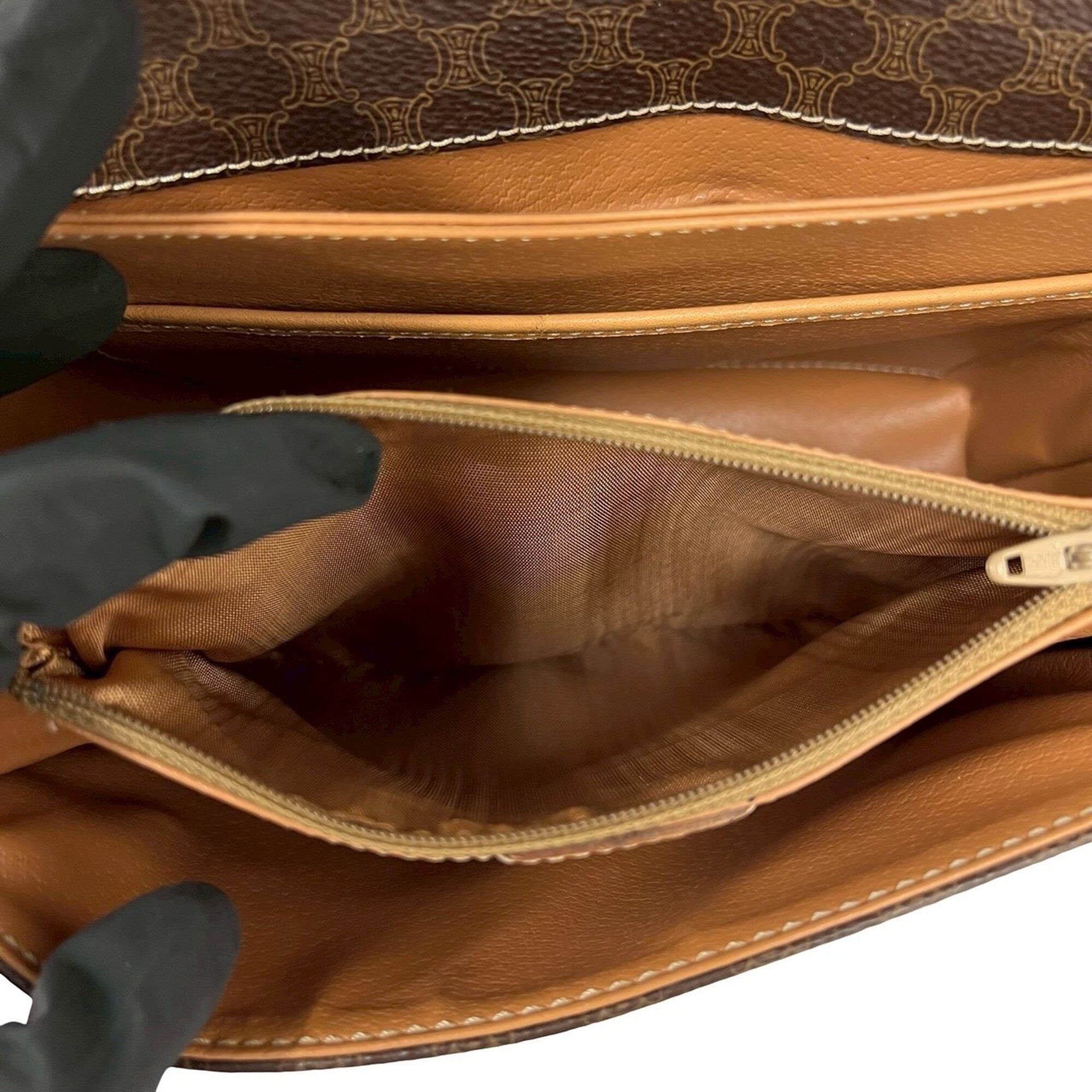 Celine Brown Leather Pvc Shoulder Bag (Pre-Owned)