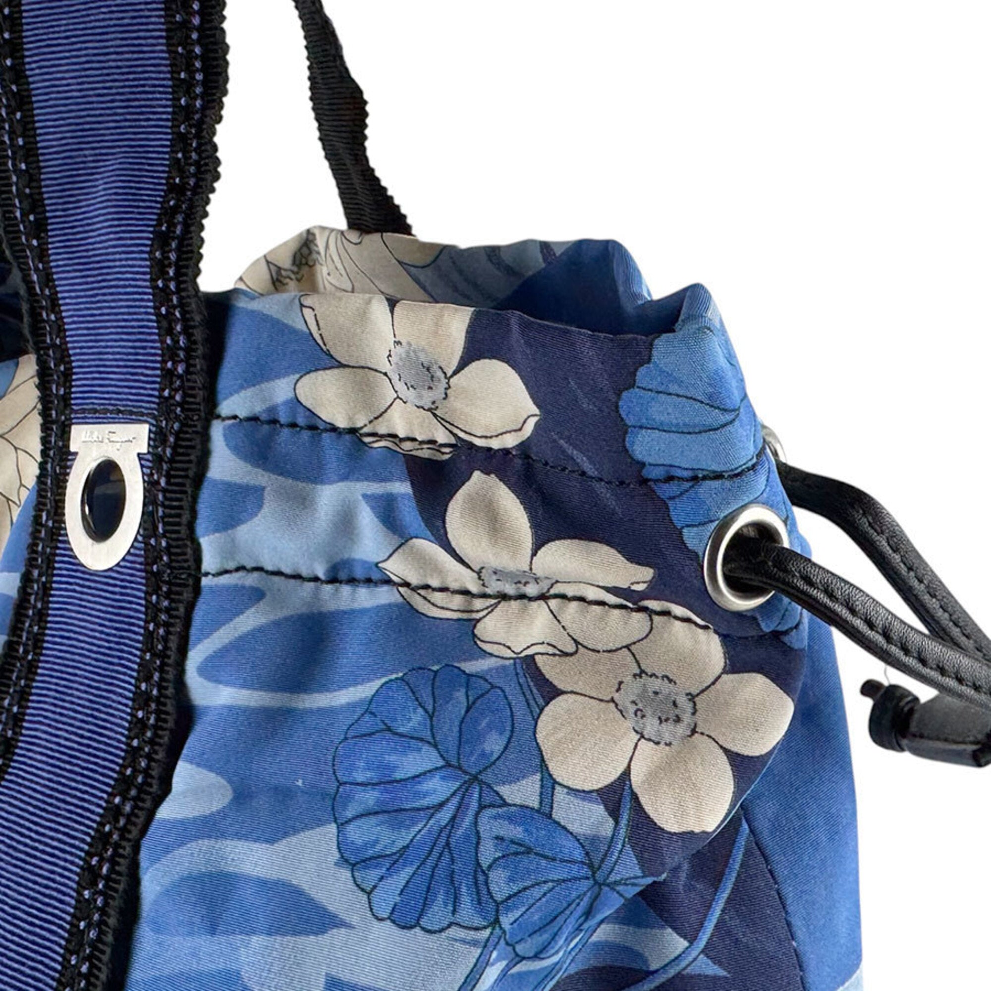 Salvatore Ferragamo Blue Nylon Eco-Bag Tote Bag (Pre-Owned)