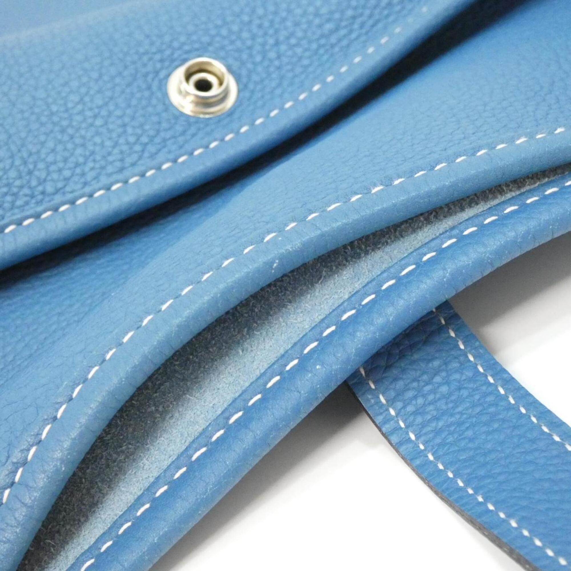 Hermes Blue Blue Jean Taurillon Clemence Leather Shoulder Bag (Pre-Owned)