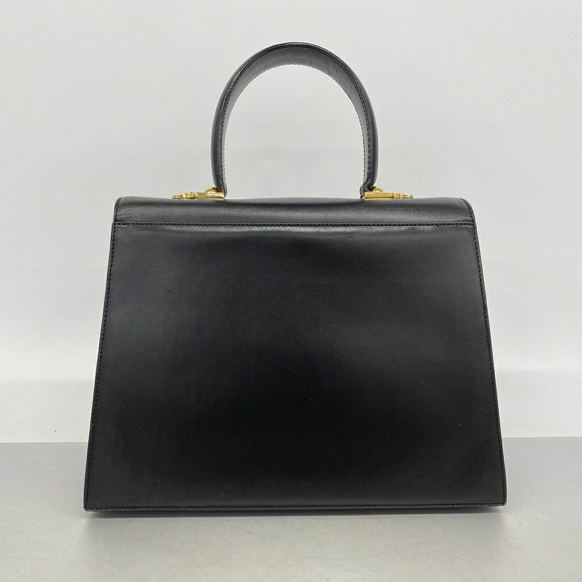 Salvatore Ferragamo Black Leather Handbag (Pre-Owned)