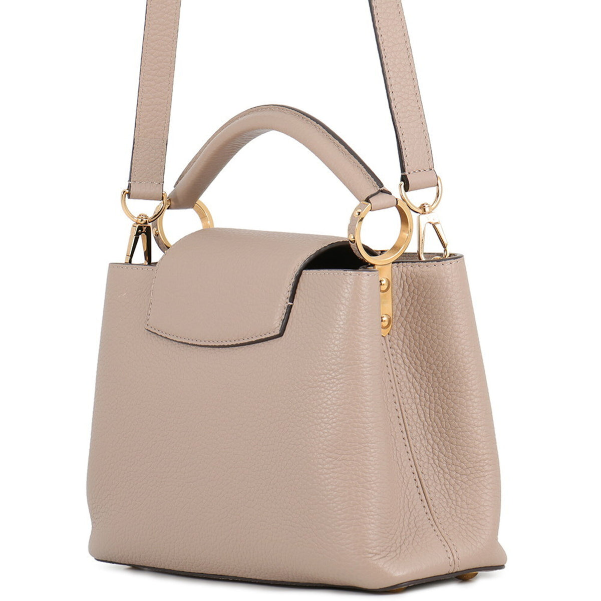 Louis Vuitton Beige Leather Handbag Shoulder Bag (Pre-Owned)