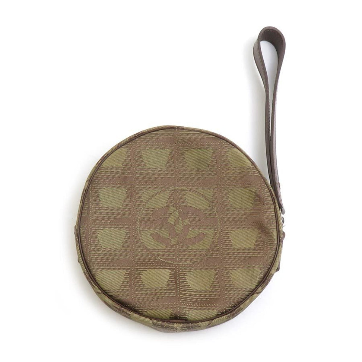 Chanel Brown Khaki New Travel Line Pouch (Pre-Owned)
