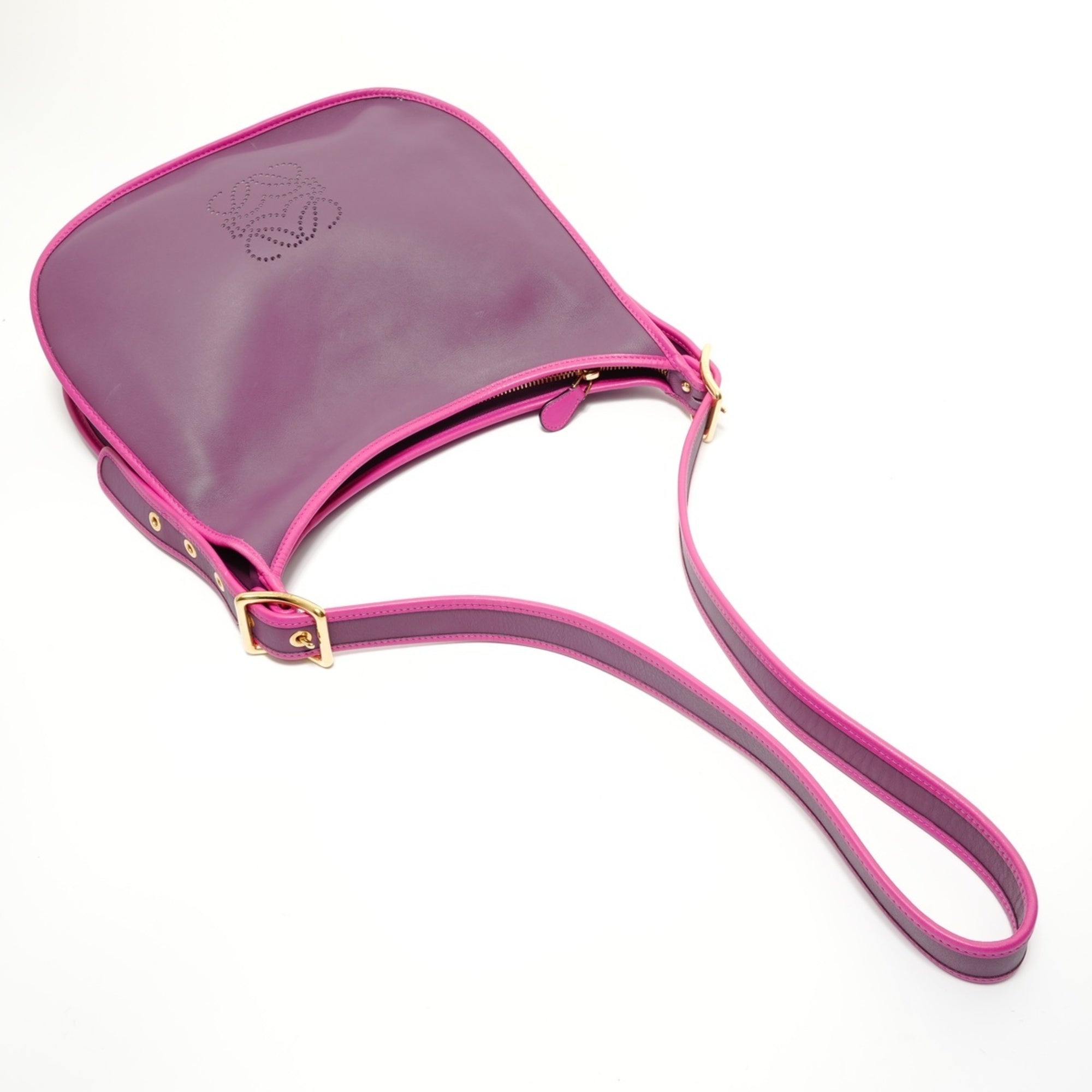 Loewe Purple Leather Shoulder Bag (Pre-Owned)