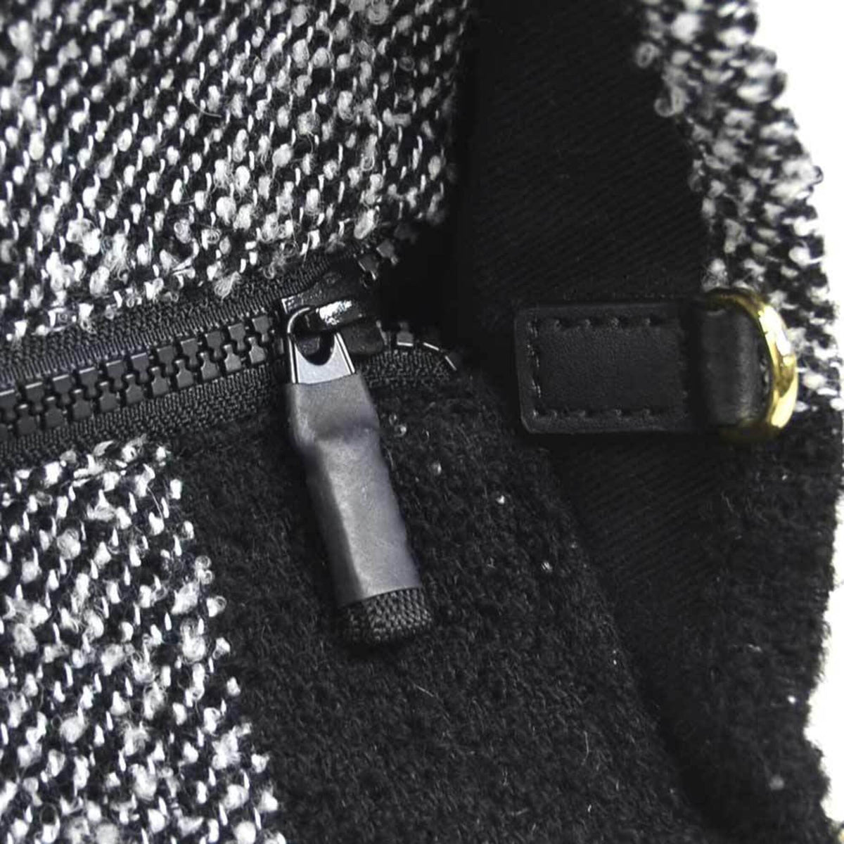 Marc Jacobs Black Polyester Leather Handbag Shoulder Bag Tote Bag (Pre-Owned)