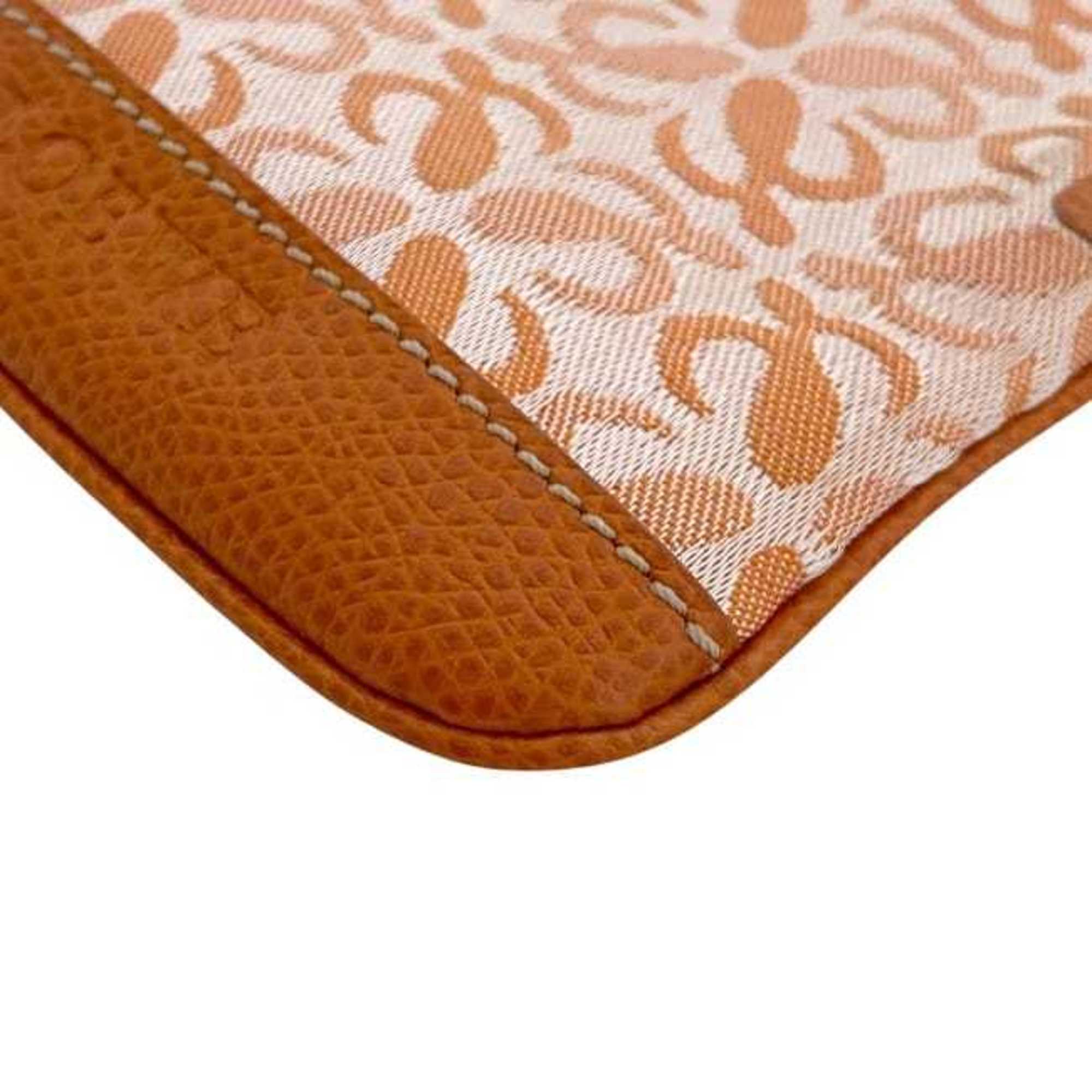 Loewe Orange Canvas Leather Coin Purse/Coin Case (Pre-Owned)