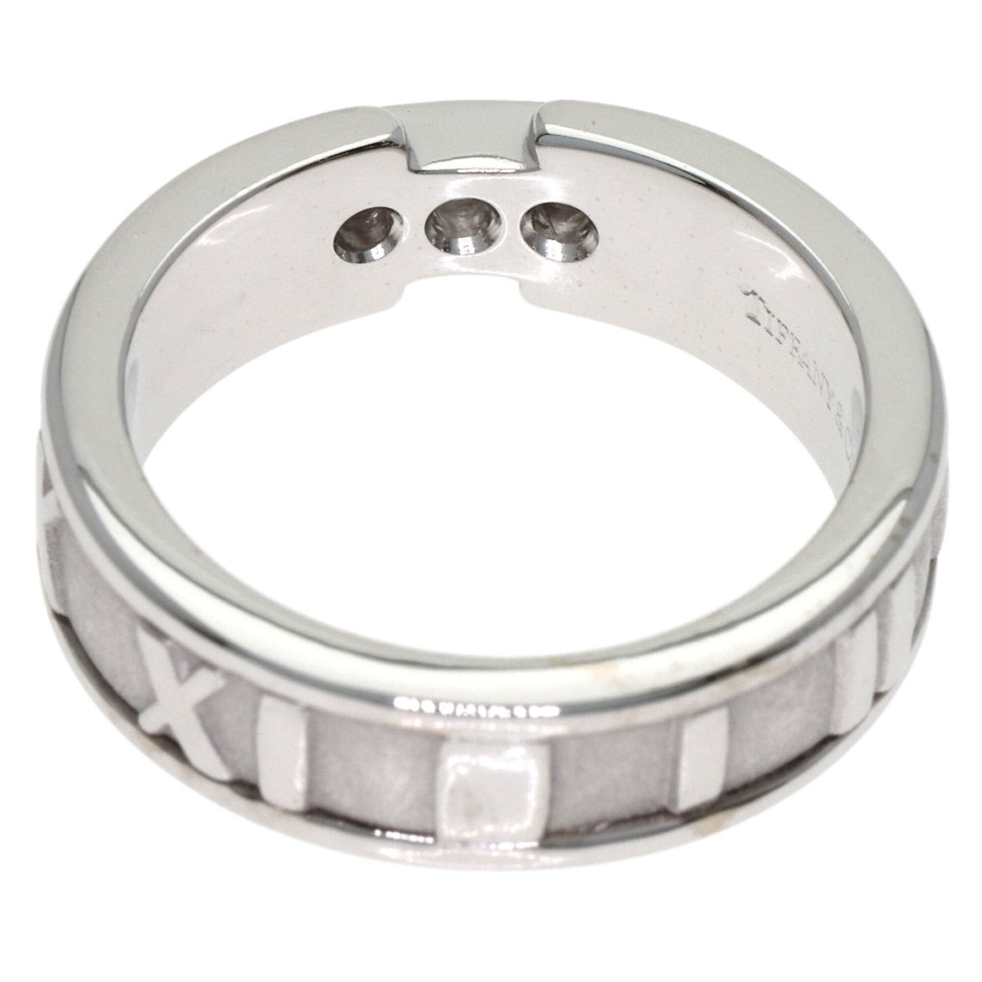 Tiffany Atlas White Gold (18K) Band Ring (Pre-Owned)