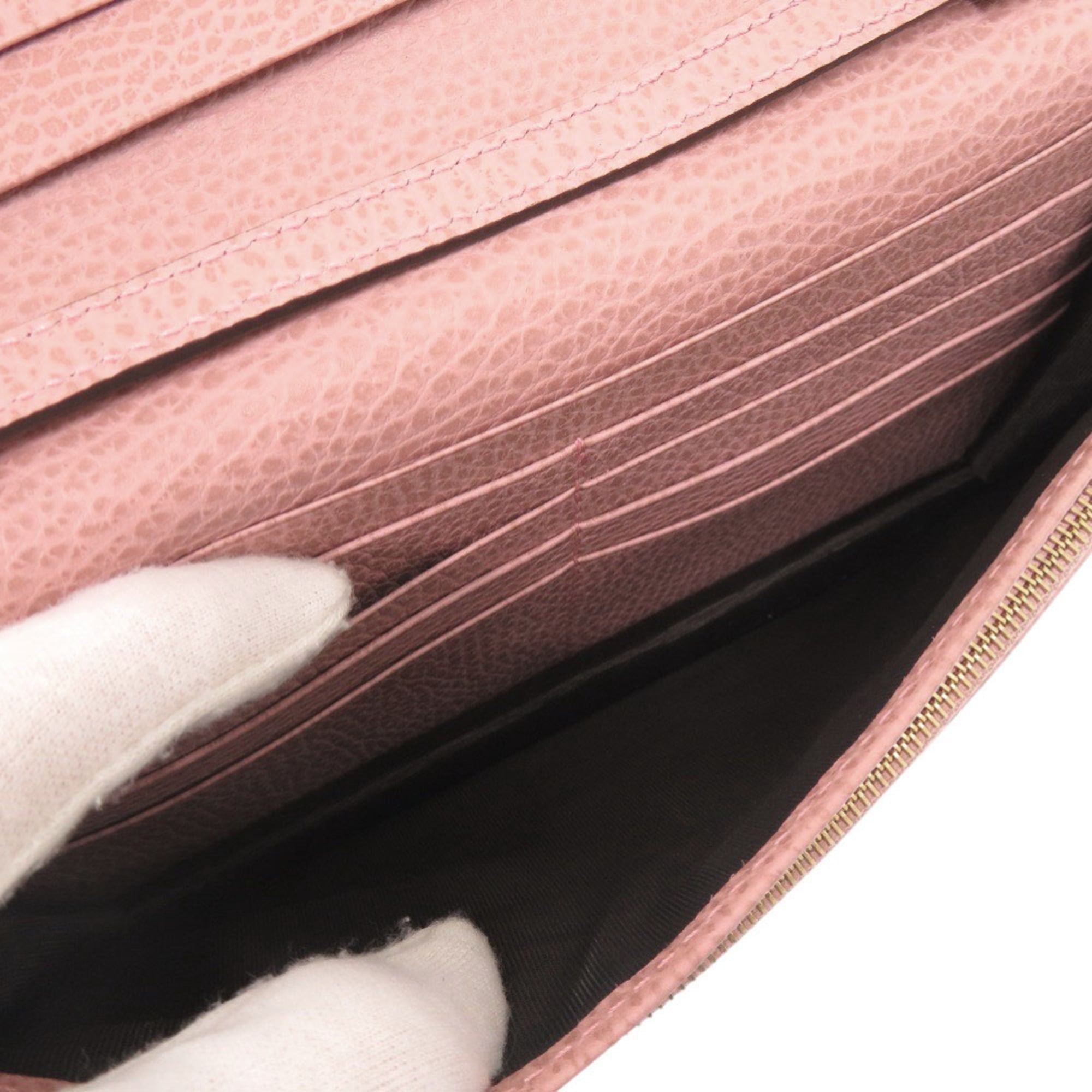 Gucci Pink Leather Shoulder Bag (Pre-Owned)