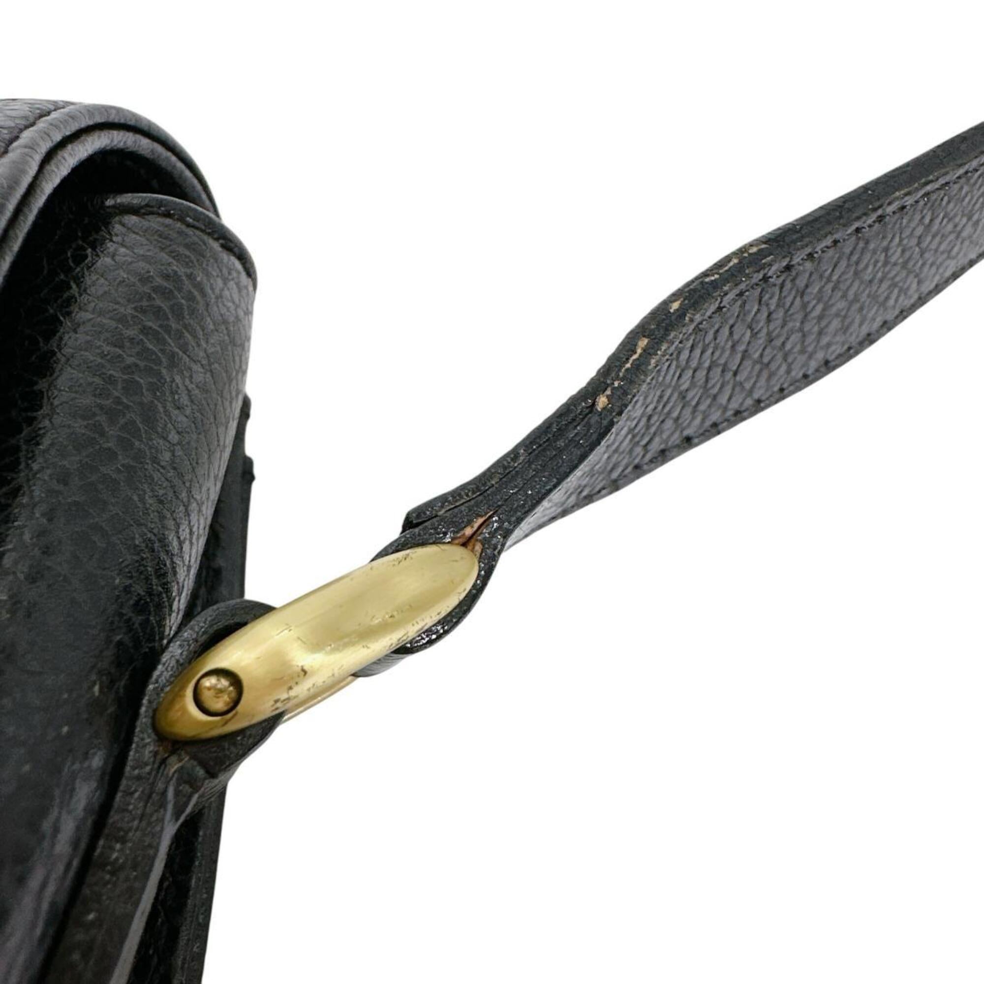 Coach Black Leather Handbag Shoulder Bag (Pre-Owned)