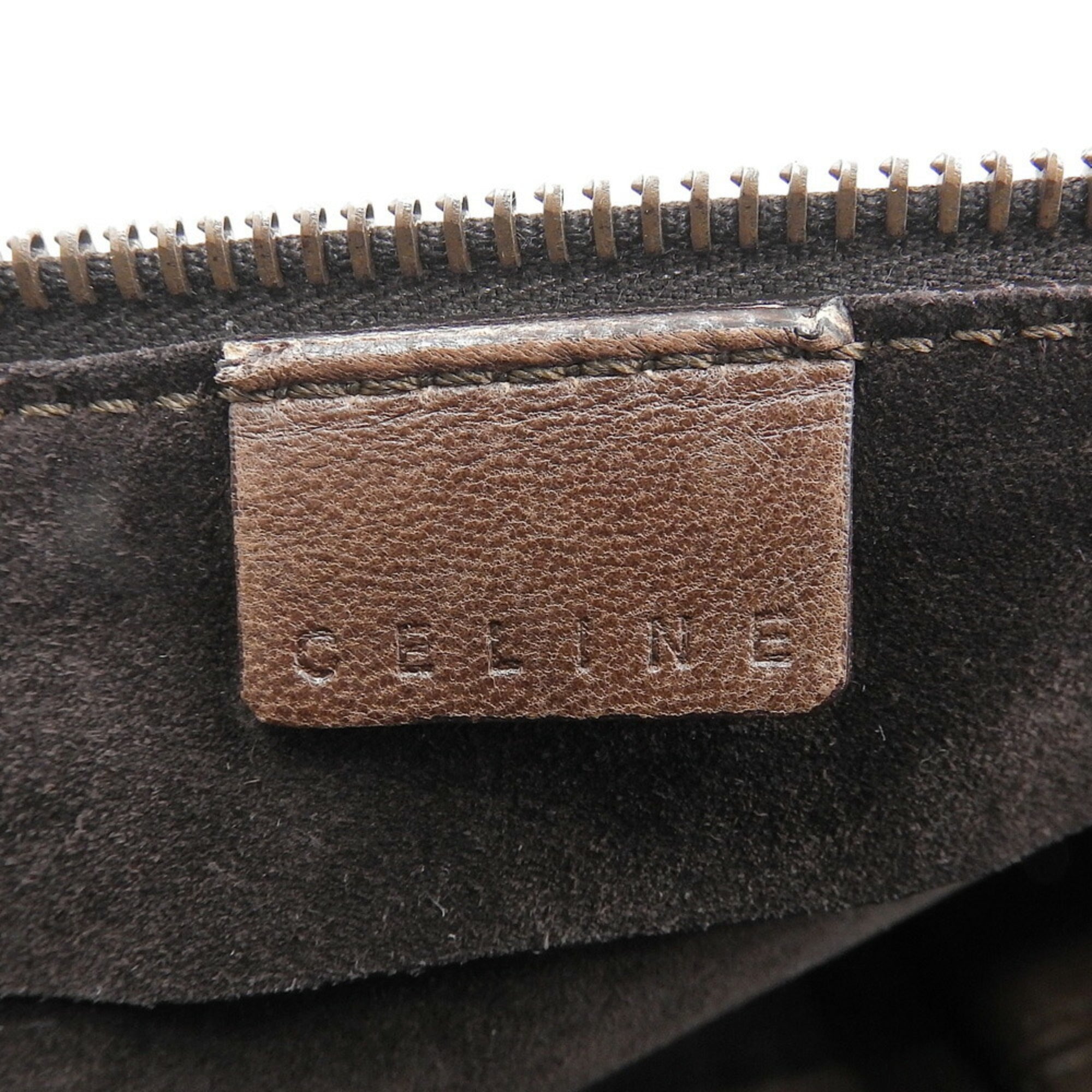 Celine Brown Dark Brown Leather Shoulder Bag (Pre-Owned)