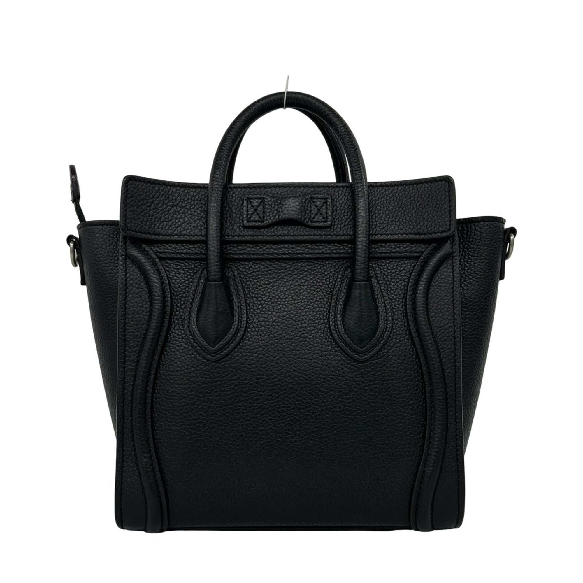 Celine Black Leather Handbag Shoulder Bag Tote Bag (Pre-Owned)