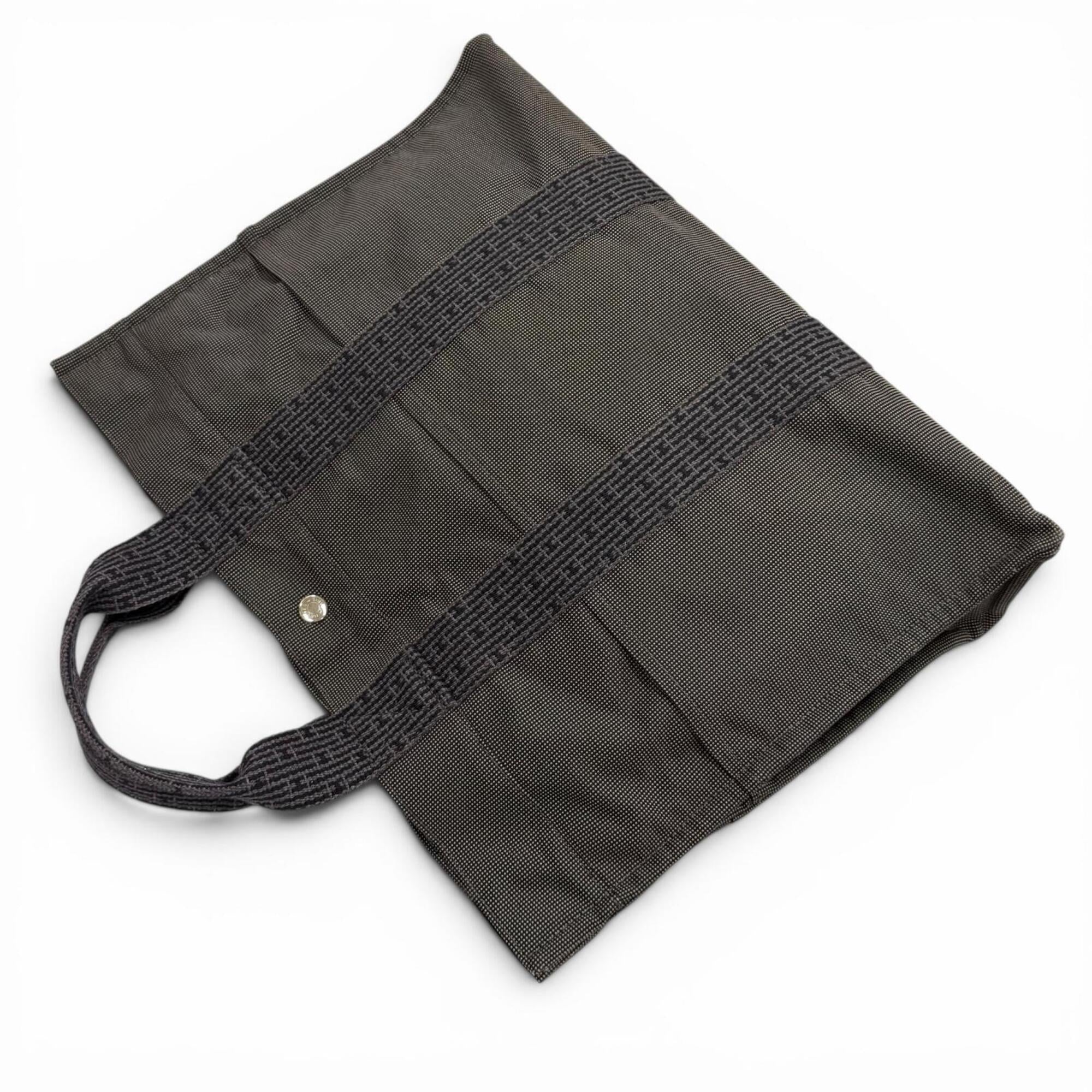 Hermes Gray Polyamide Polyester Handbag Tote Bag (Pre-Owned)