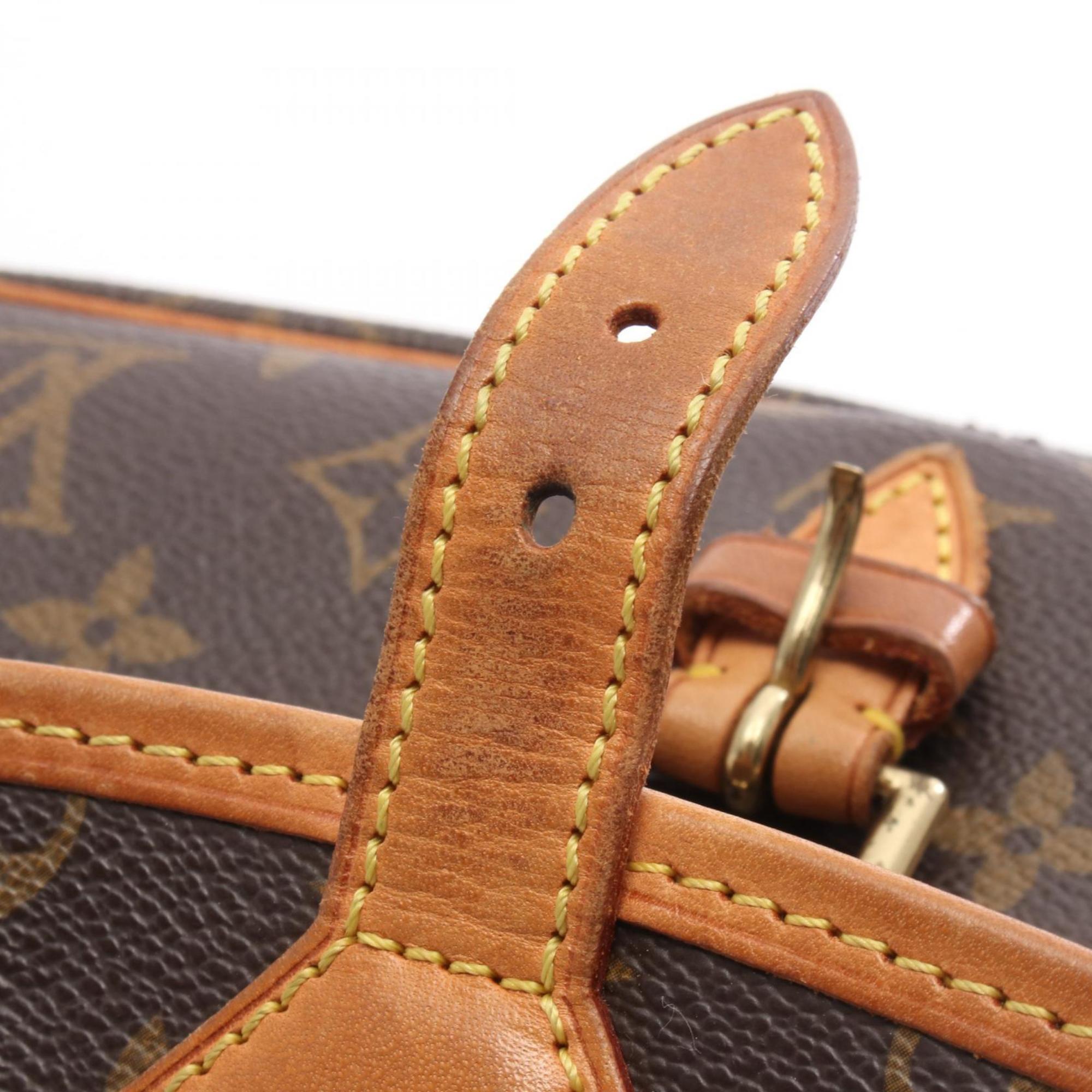 Louis Vuitton Brown Coated Canvas Leather Shoulder Bag (Pre-Owned)