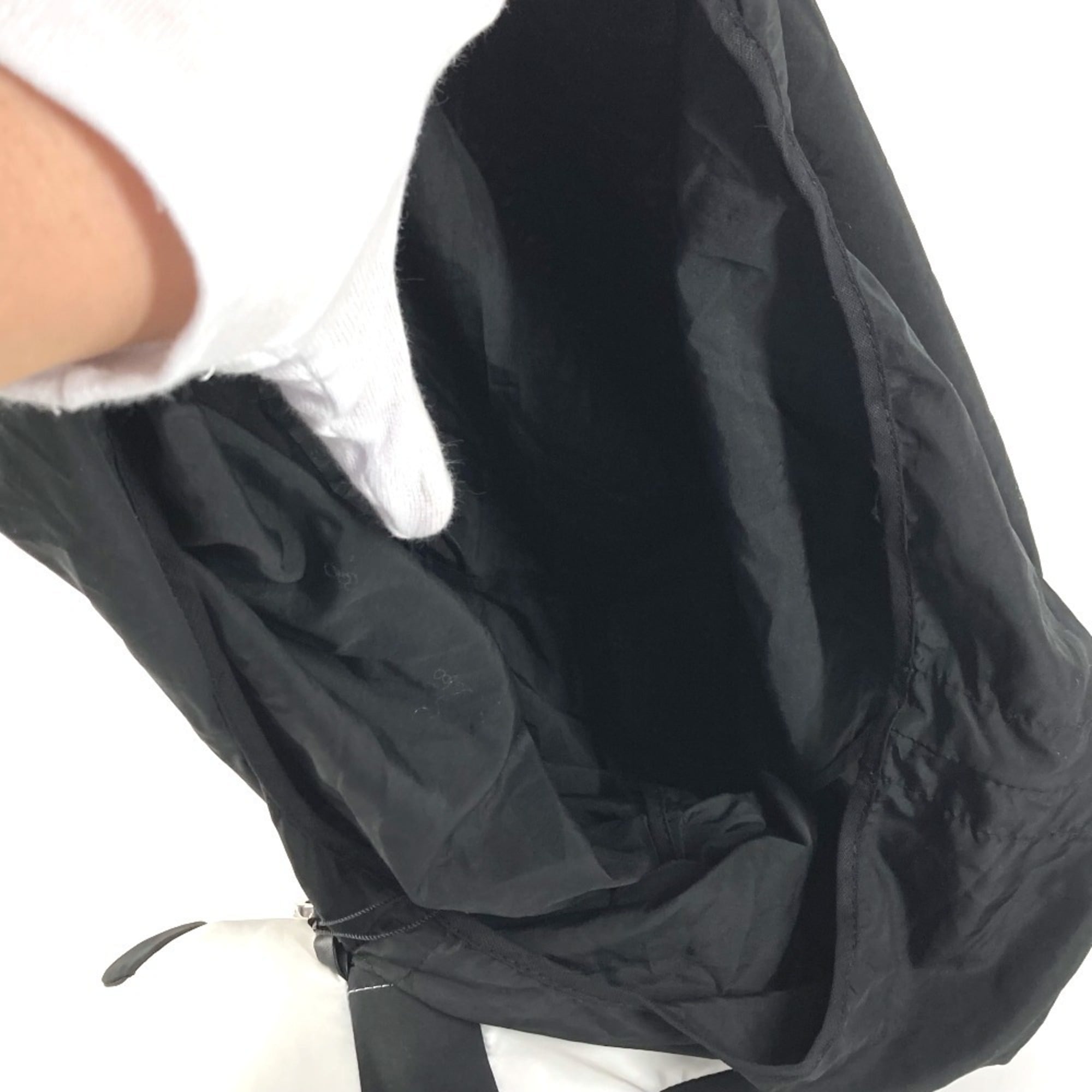 Dolce & Gabbana Black White Nylon Eco-Bag Handbag Tote Bag (Pre-Owned)