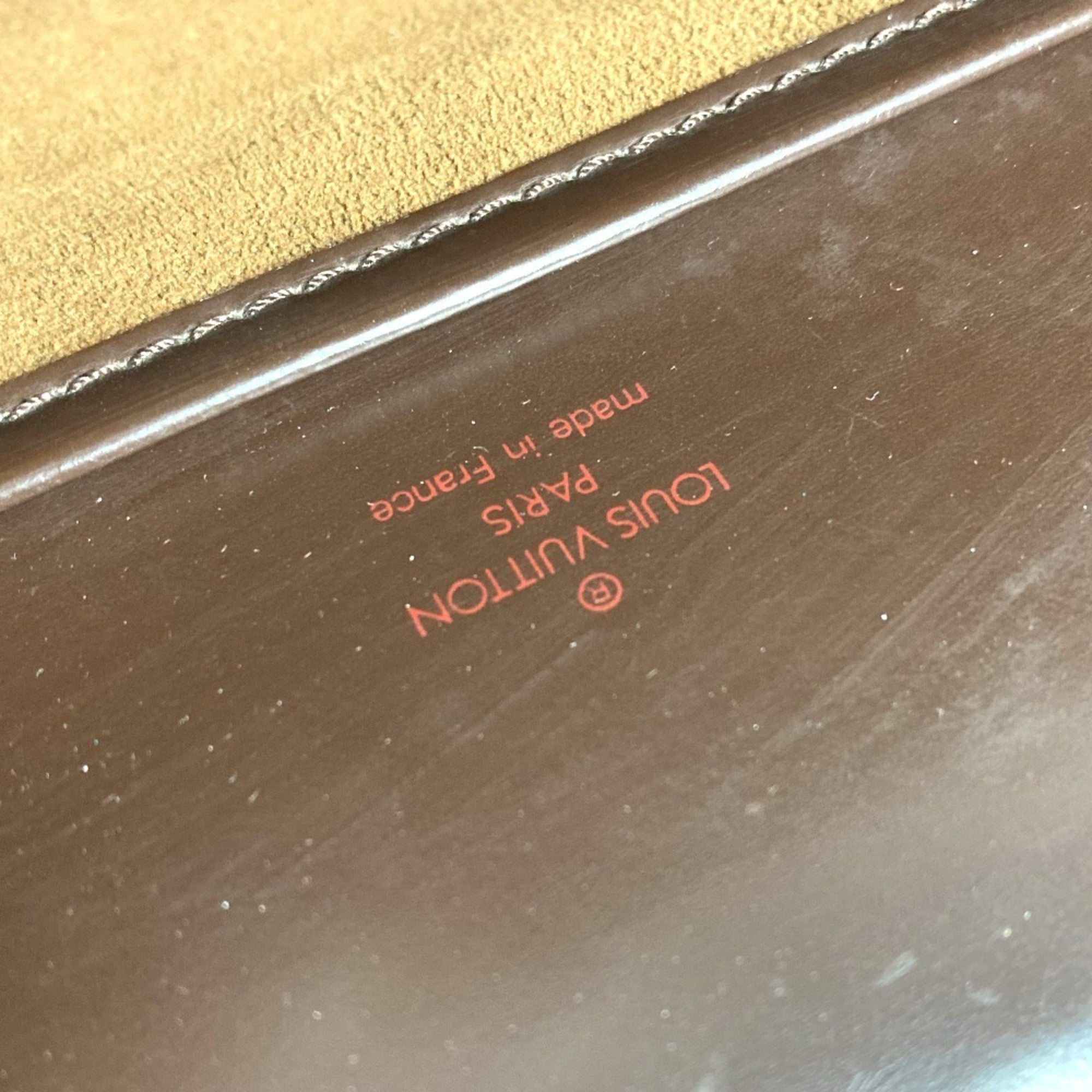 Louis Vuitton Brown Ebene Damier Canvas Briefcase Handbag (Pre-Owned)